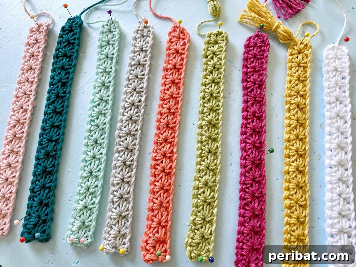 36 Free Crochet Bookmark Designs 3 Close-up of a Simply Daisy Crochet Bookmark with a vibrant yellow center and white petals.