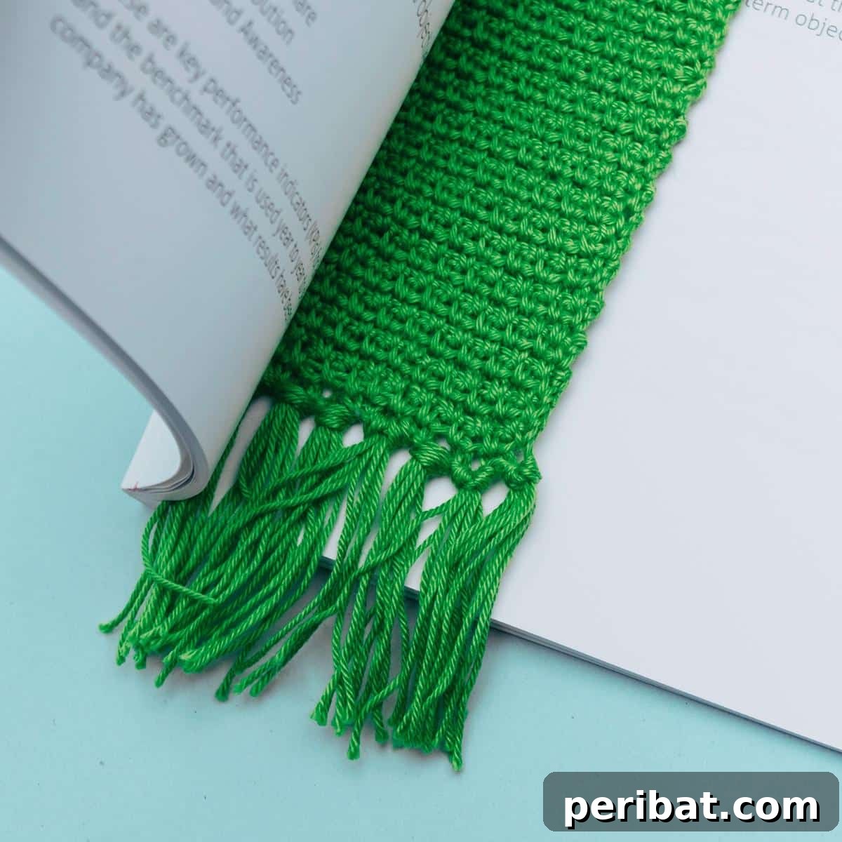 36 Free Crochet Bookmark Designs 33 A unique Woven Stitch Bookmark Crochet pattern demonstrating intricate texture.