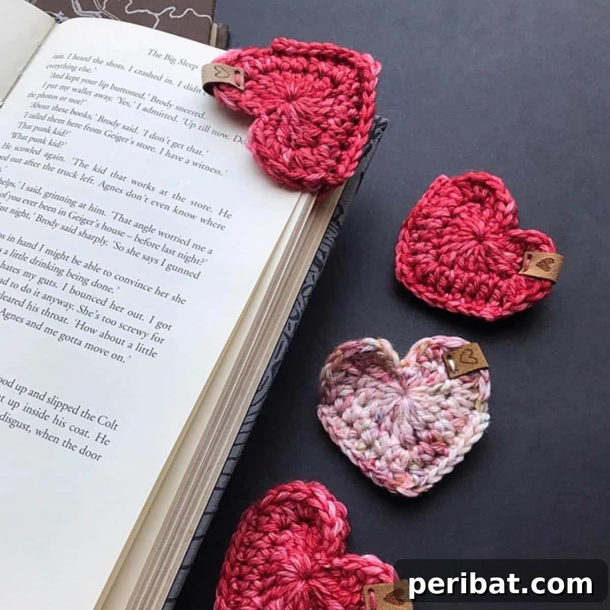 36 Free Crochet Bookmark Designs 5 A textured Cora Crochet Bookmark with a unique design that wraps around the page.