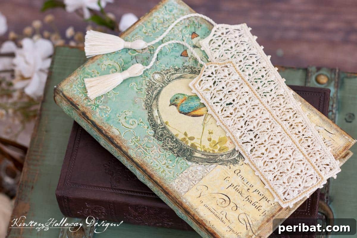 36 Free Crochet Bookmark Designs 9 An elegant Vintage Crochet Lace Bookmark with intricate detailing.