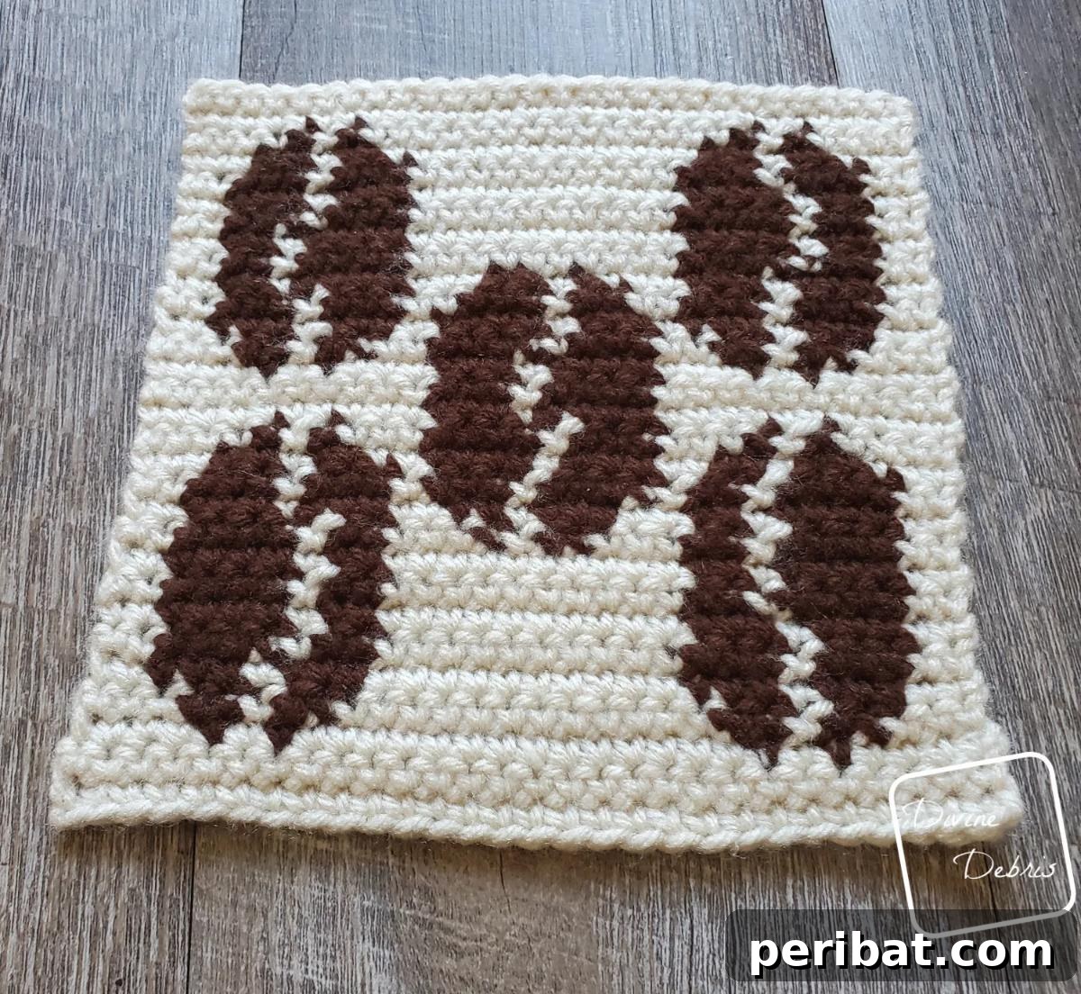27 Unique Tapestry Crochet Patterns 21 Cozy Coffee Tapestry Square Afghan with Bean Design