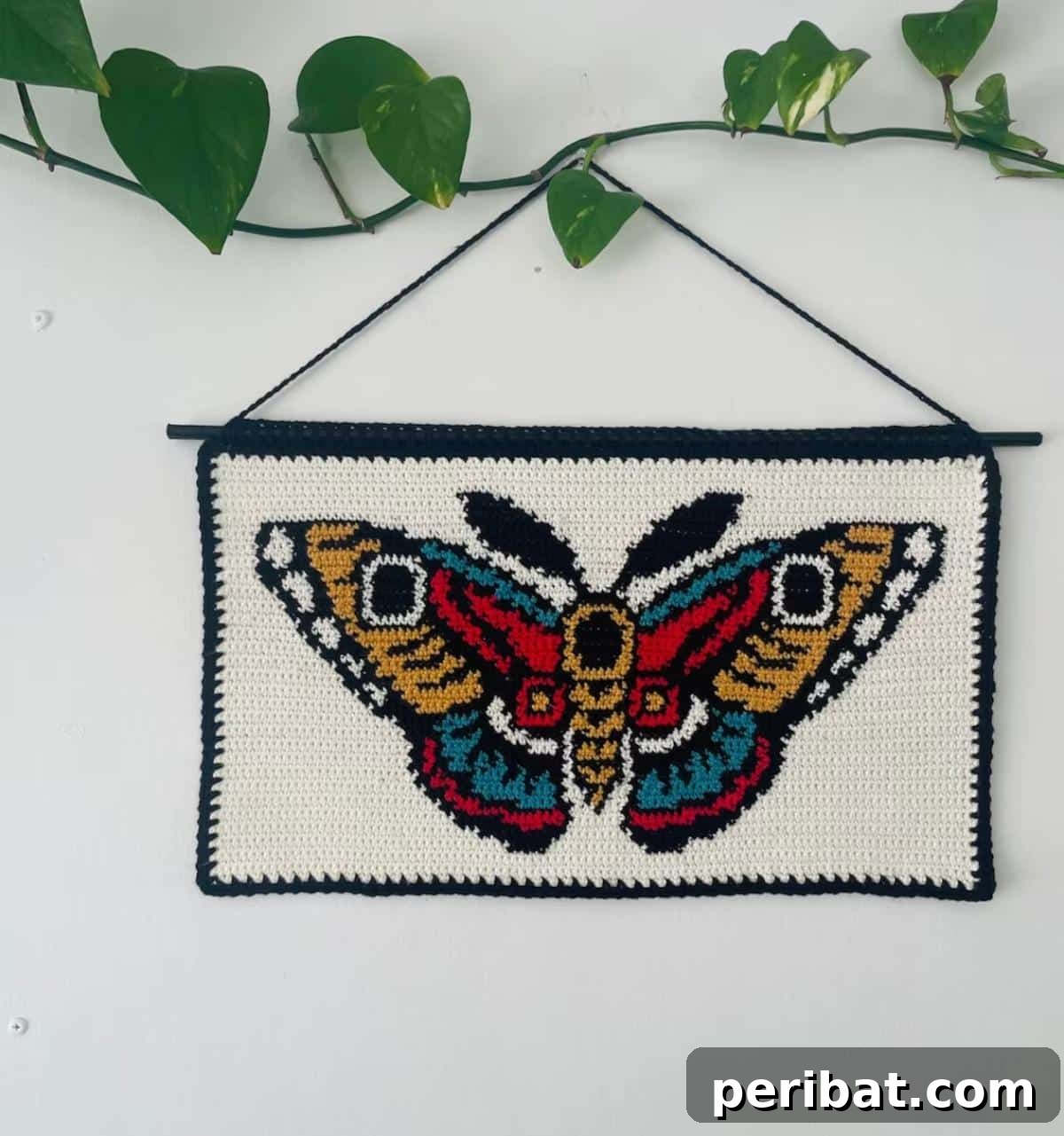 27 Unique Tapestry Crochet Patterns 25 Graceful Butterfly Crochet Wall Hanging Tapestry