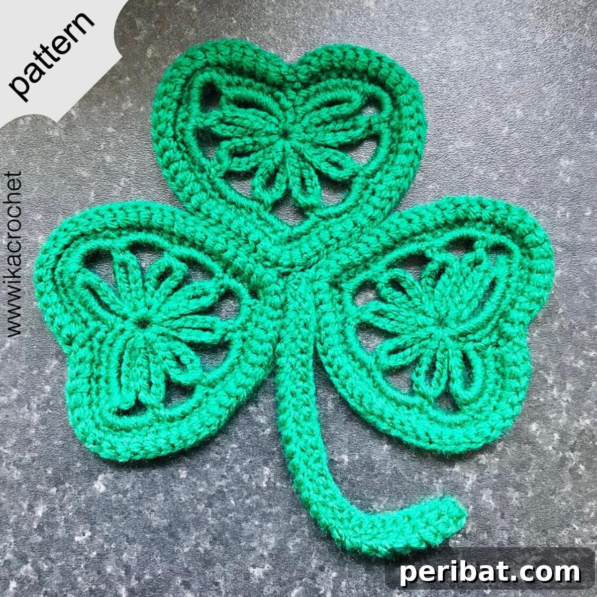 34 Inspiring Crochet Coaster Patterns 36 A vibrant shamrock crochet coaster, perfect for celebrating St. Patrick's Day with Irish cheer and style.