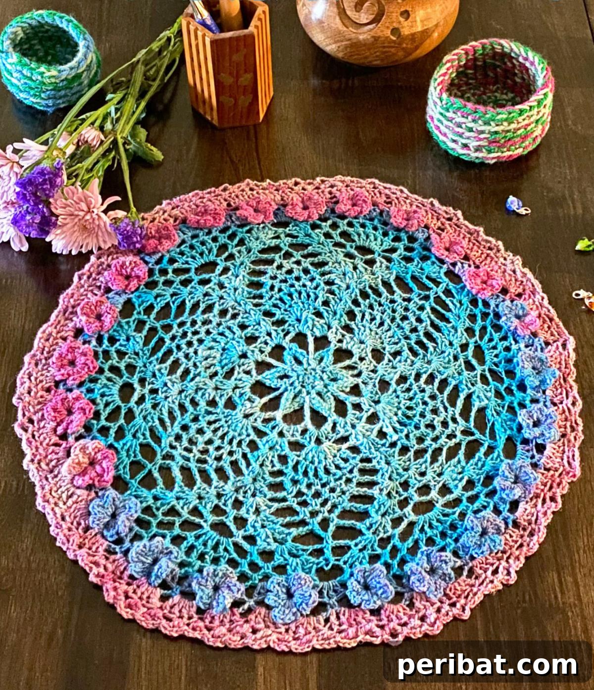 40 Charming Free Crochet Doily Designs 11 Starflower Lace Crochet Doily