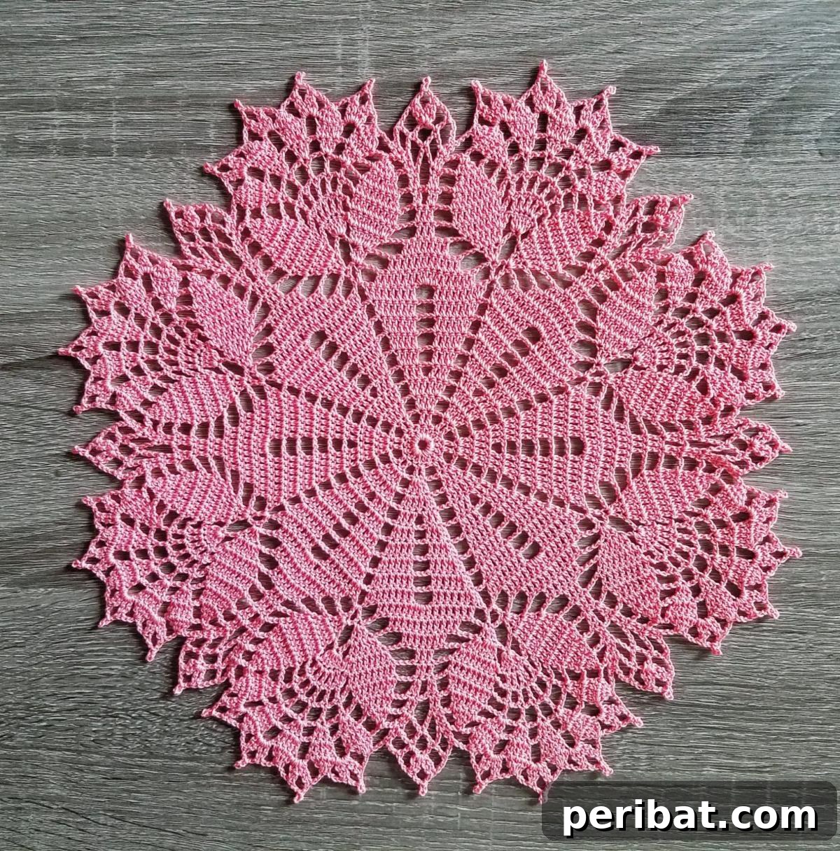 40 Charming Free Crochet Doily Designs 24 Tulip Doily