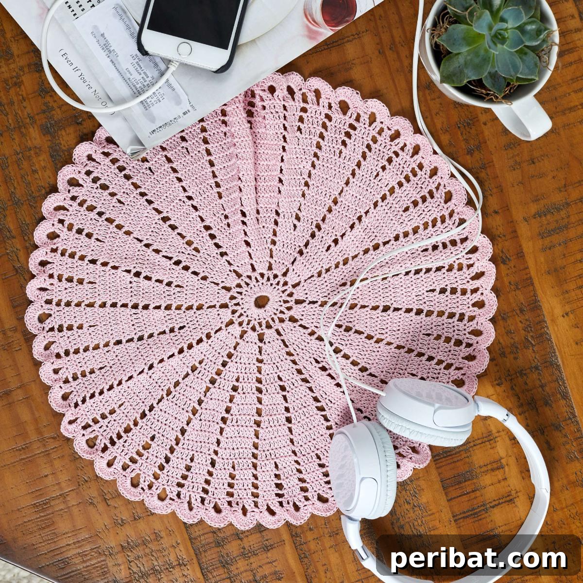 40 Charming Free Crochet Doily Designs 4 Aunt Lydia’s Boho Nights Doily