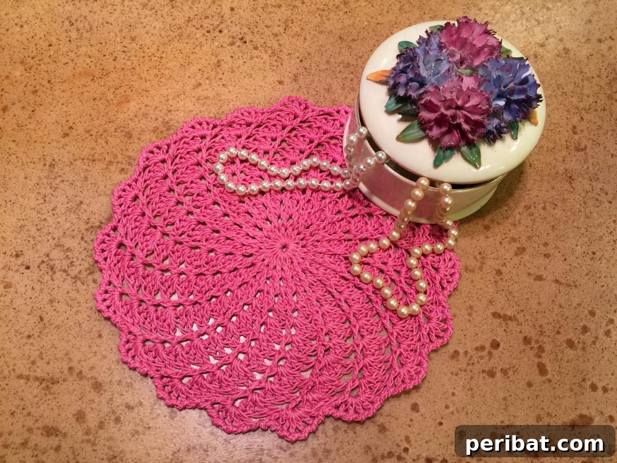40 Charming Free Crochet Doily Designs 31 Mother of Pearl Doily