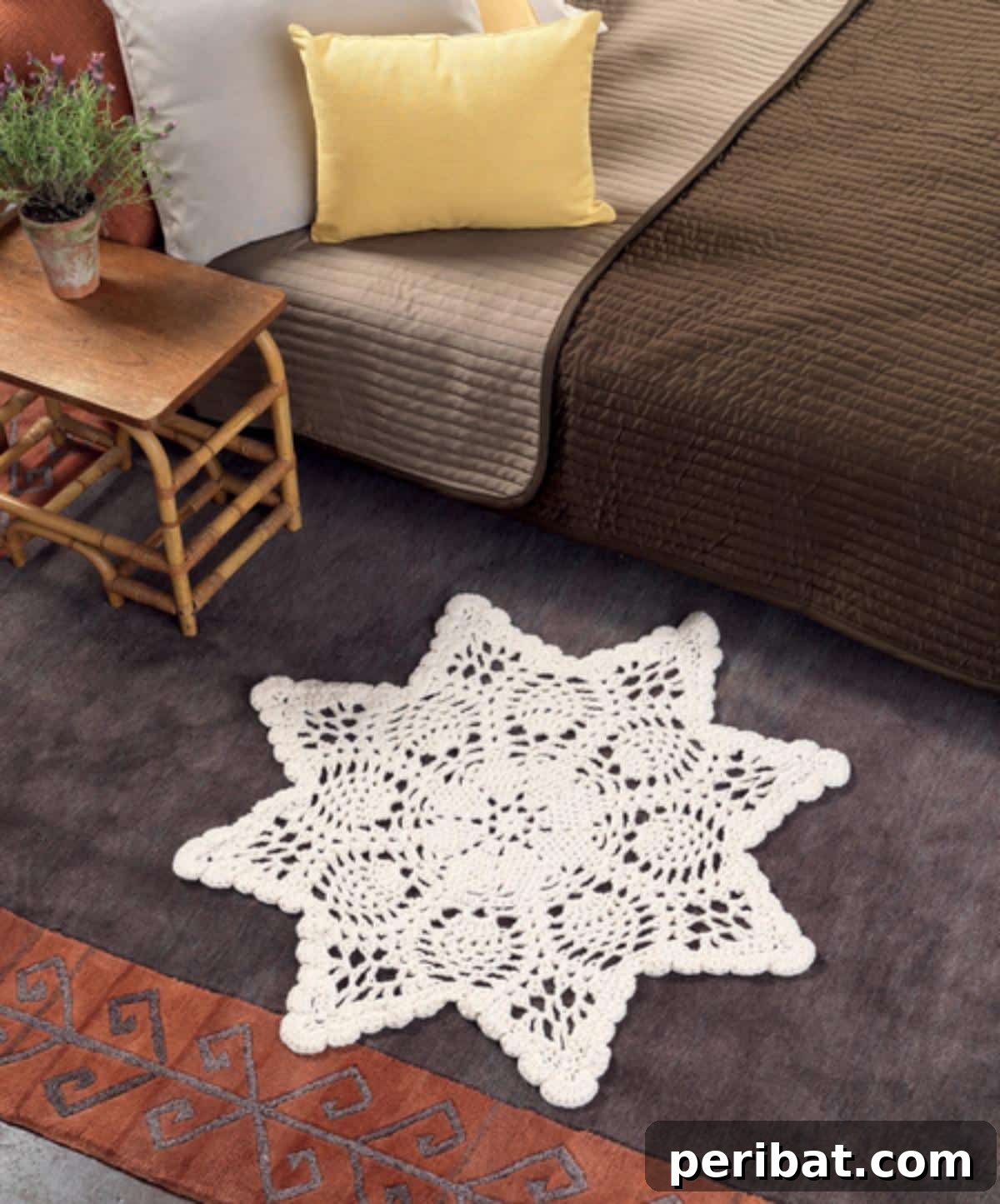 40 Charming Free Crochet Doily Designs 34 Chunky Doily Rug