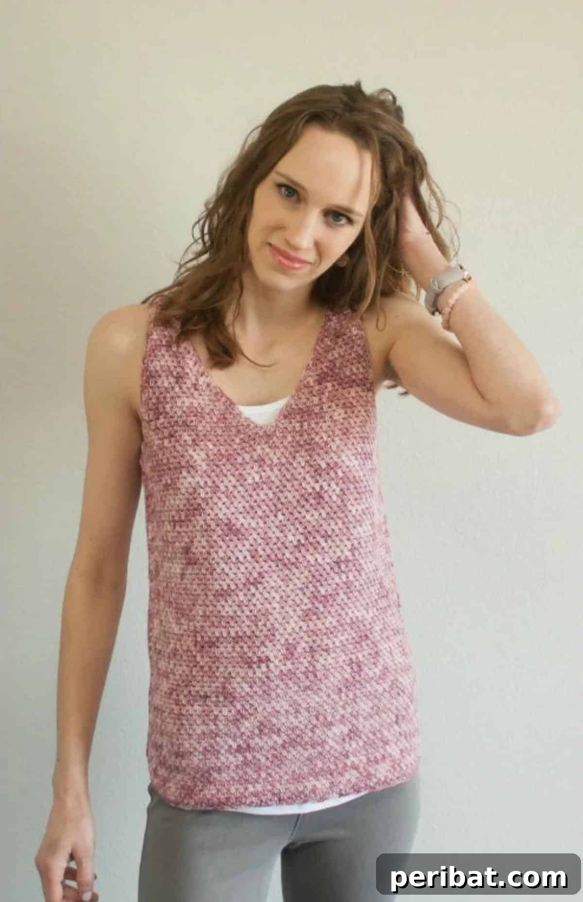 Sleek and sophisticated Free Crochet Tank Top Pattern with delicate lace detailing.