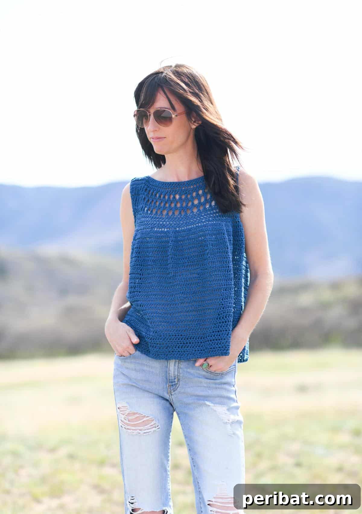 Effortless Summer Vacation Easy Crocheted Top, perfect for relaxed days.