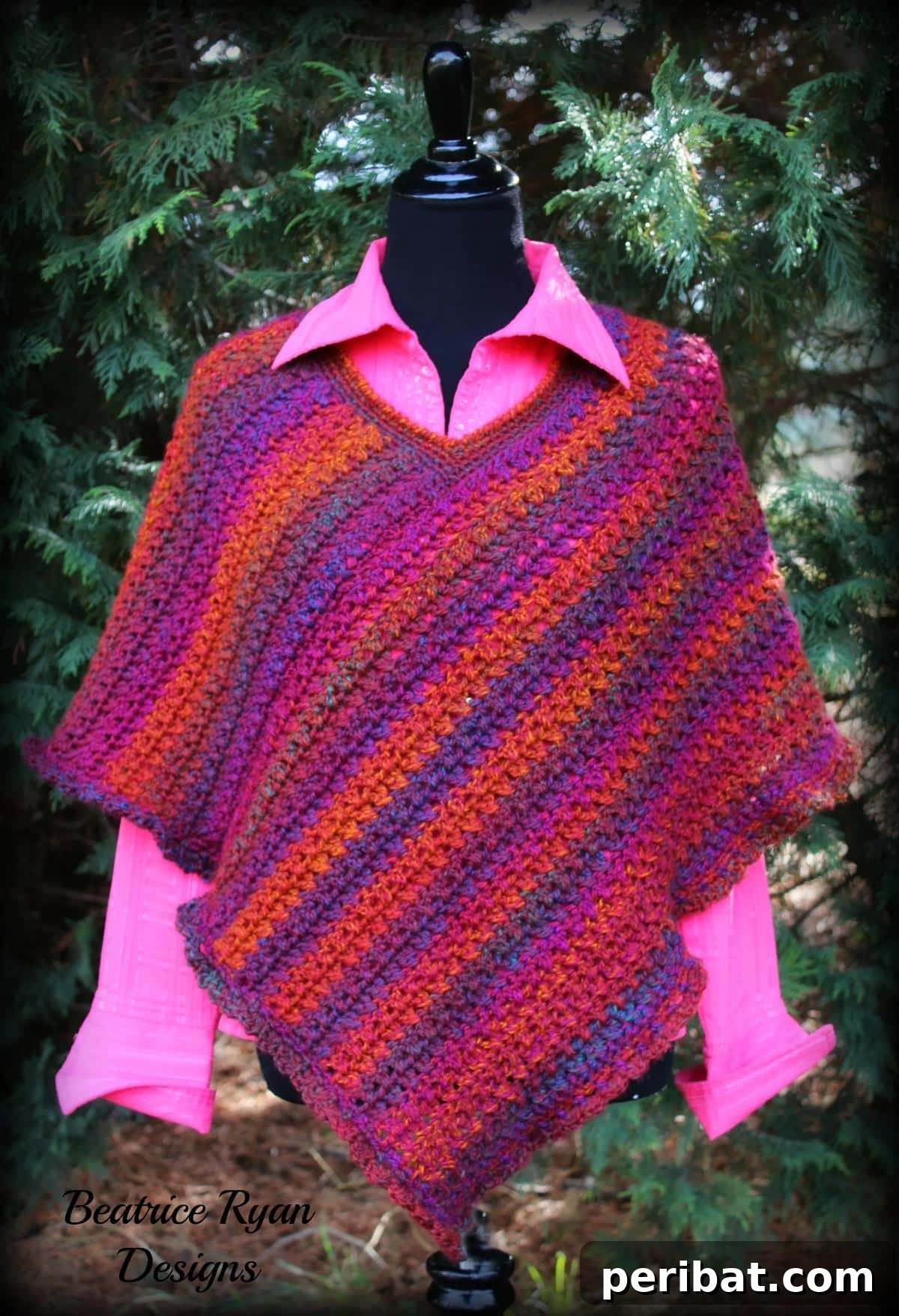 Effortless Chic Poncho, a simple yet stylish crochet pattern perfect for creating a versatile wardrobe addition with minimal fuss.