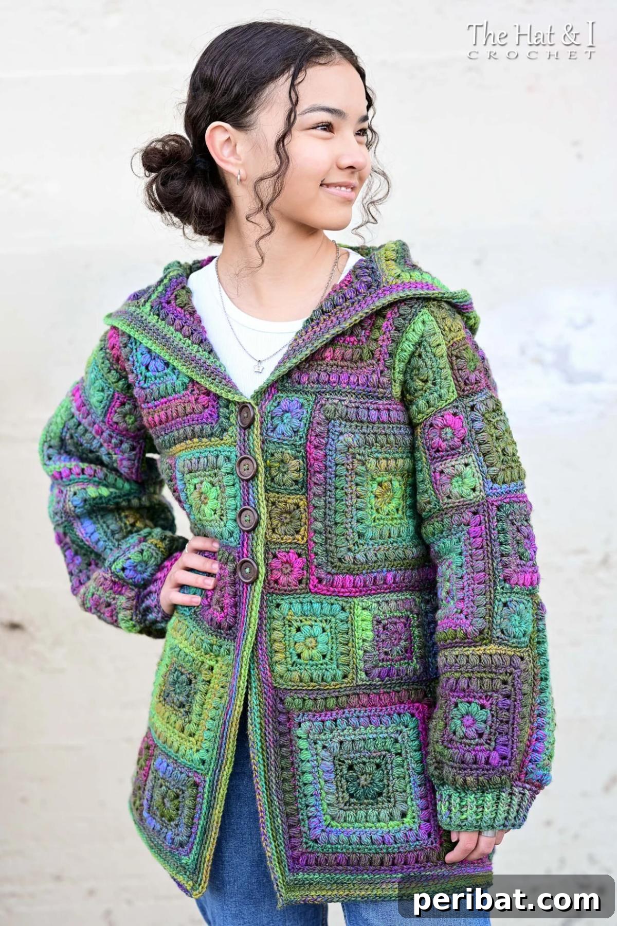 Square Scramble Crochet Poncho, a modern and unique pattern featuring a playful arrangement of squares, offering a fresh twist.