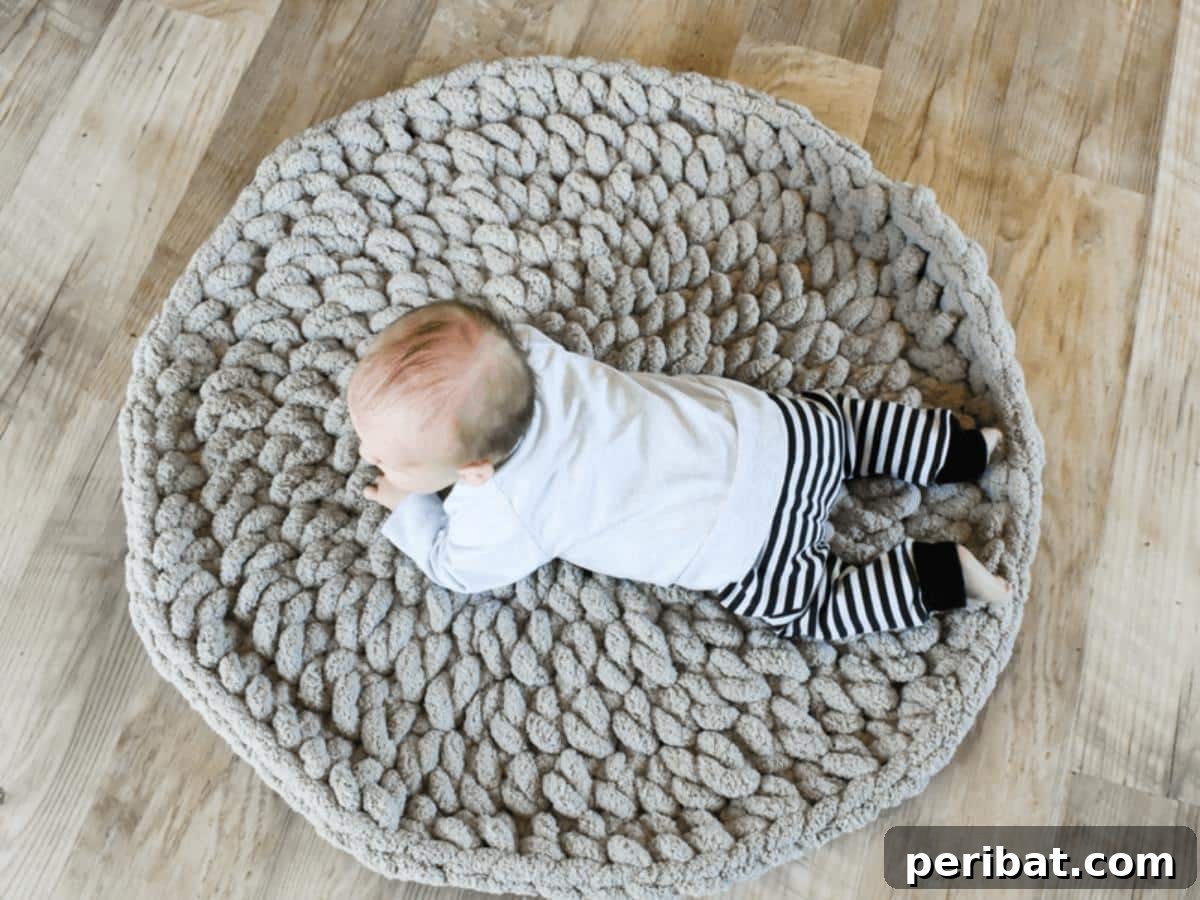 Creative Coziness: 38 Crochet Rug Ideas 12 Modern Crochet Baby Play Mat