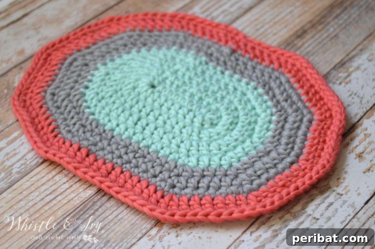 Creative Coziness: 38 Crochet Rug Ideas 16 Crochet Chunky Wool Rug