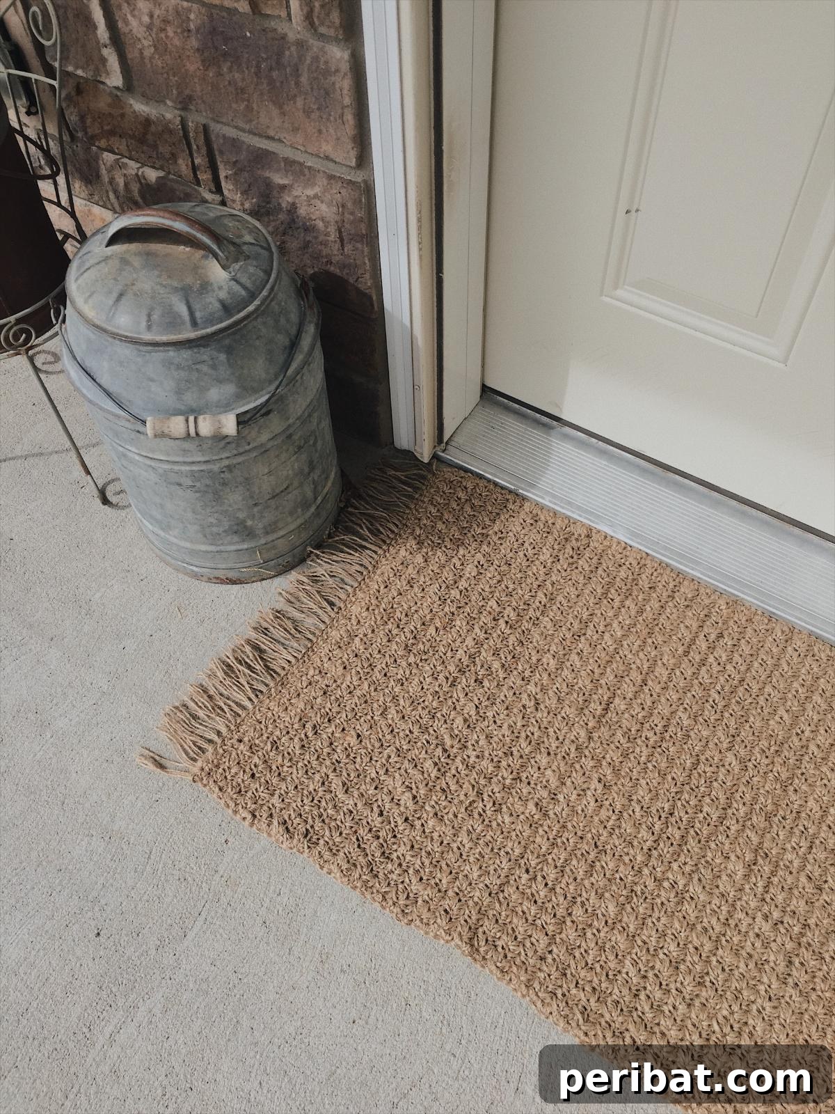 Creative Coziness: 38 Crochet Rug Ideas 20 Textured Jute Rug