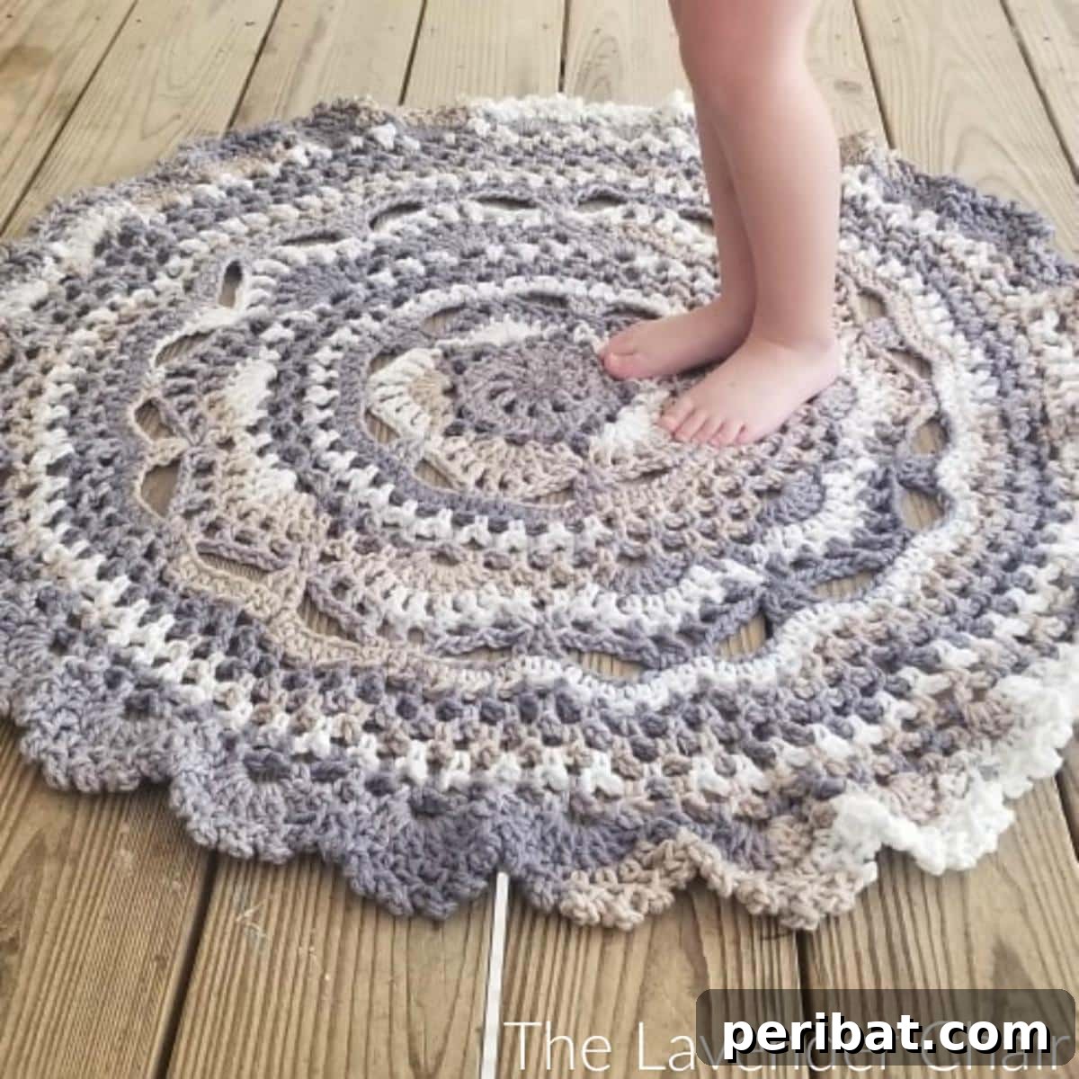 Creative Coziness: 38 Crochet Rug Ideas 28 Midnight Star Mandala Rug