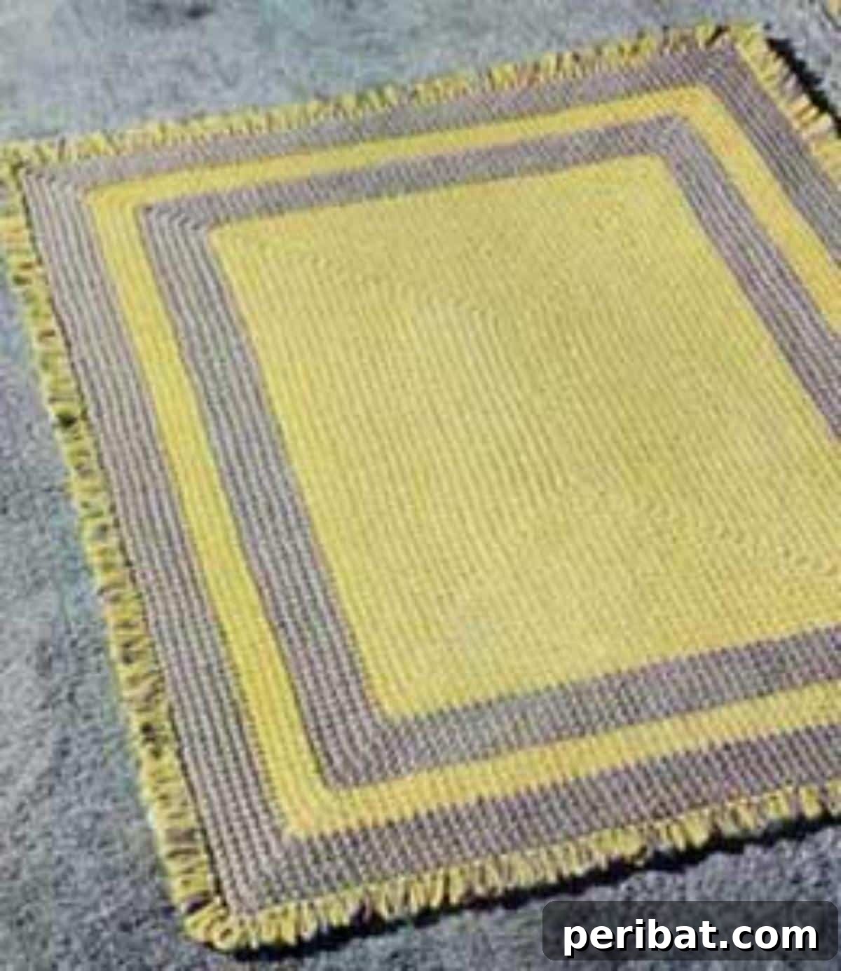 Creative Coziness: 38 Crochet Rug Ideas 29 Yellow and Gray Rug