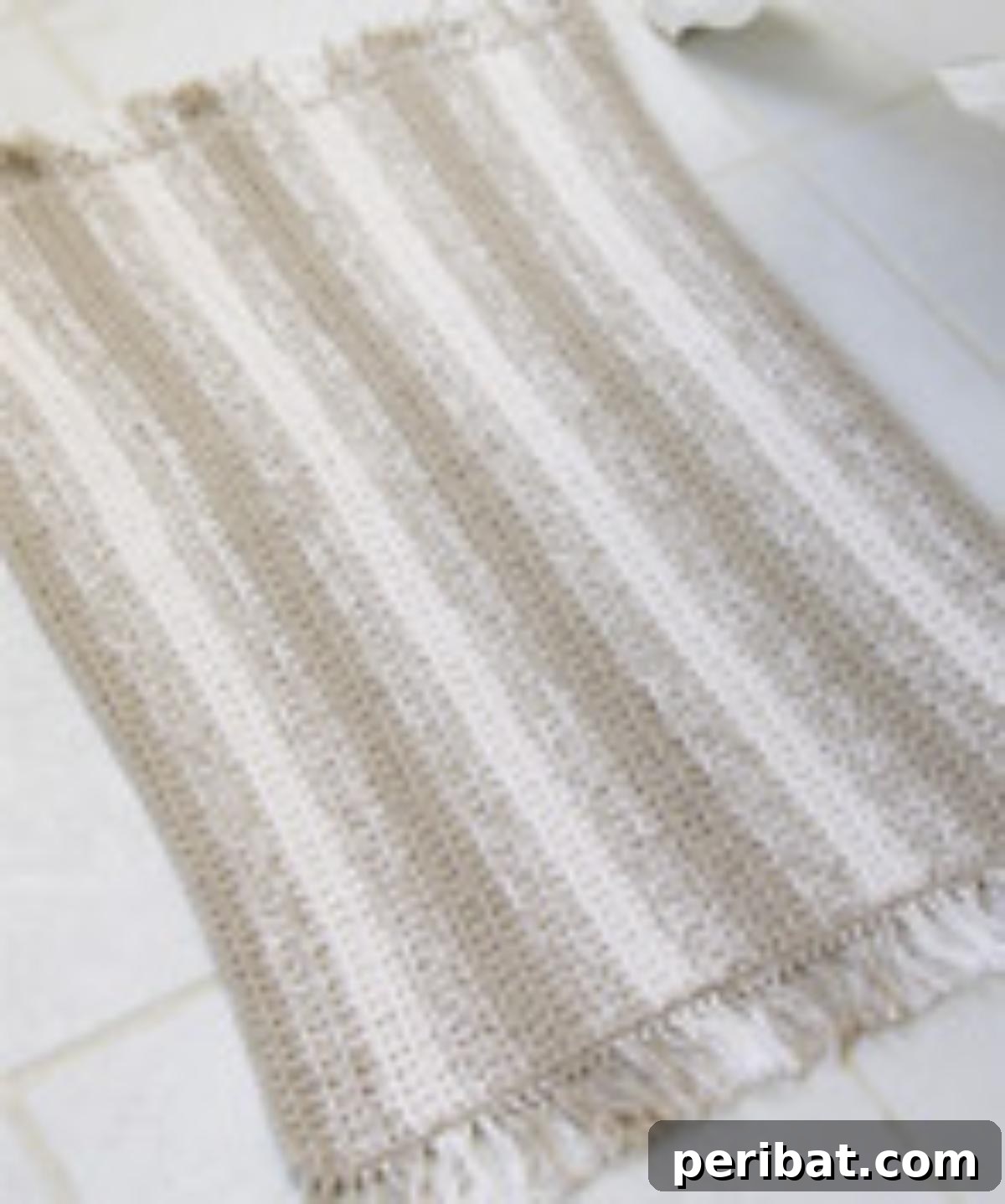 Creative Coziness: 38 Crochet Rug Ideas 31 co Blend Natural Stripes Rug