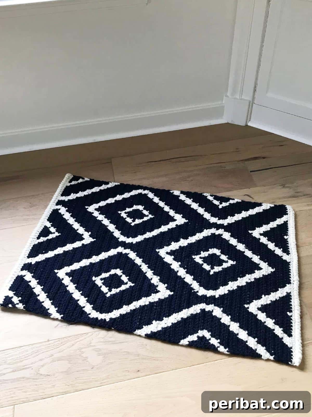 Creative Coziness: 38 Crochet Rug Ideas 36 Diamond Crochet Rug