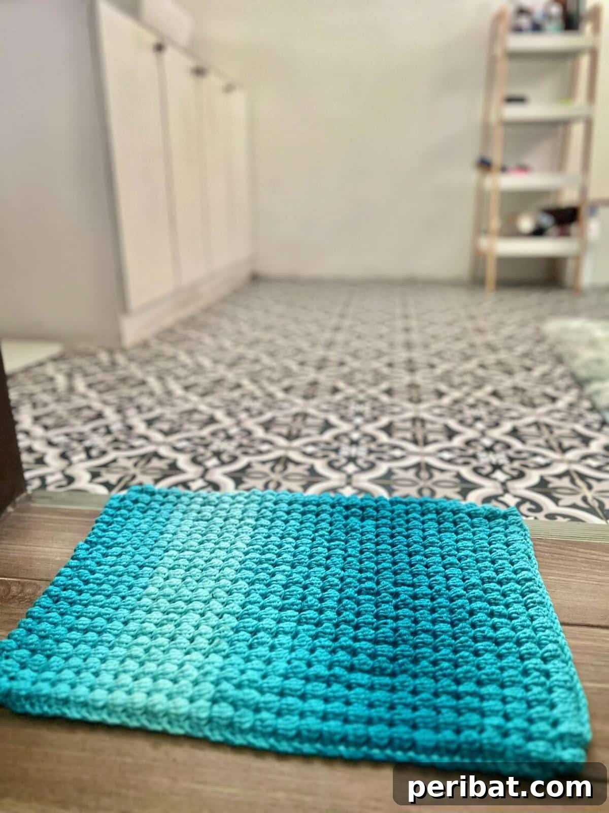 Creative Coziness: 38 Crochet Rug Ideas 37 Crochet Entrance Mat For Bathroom