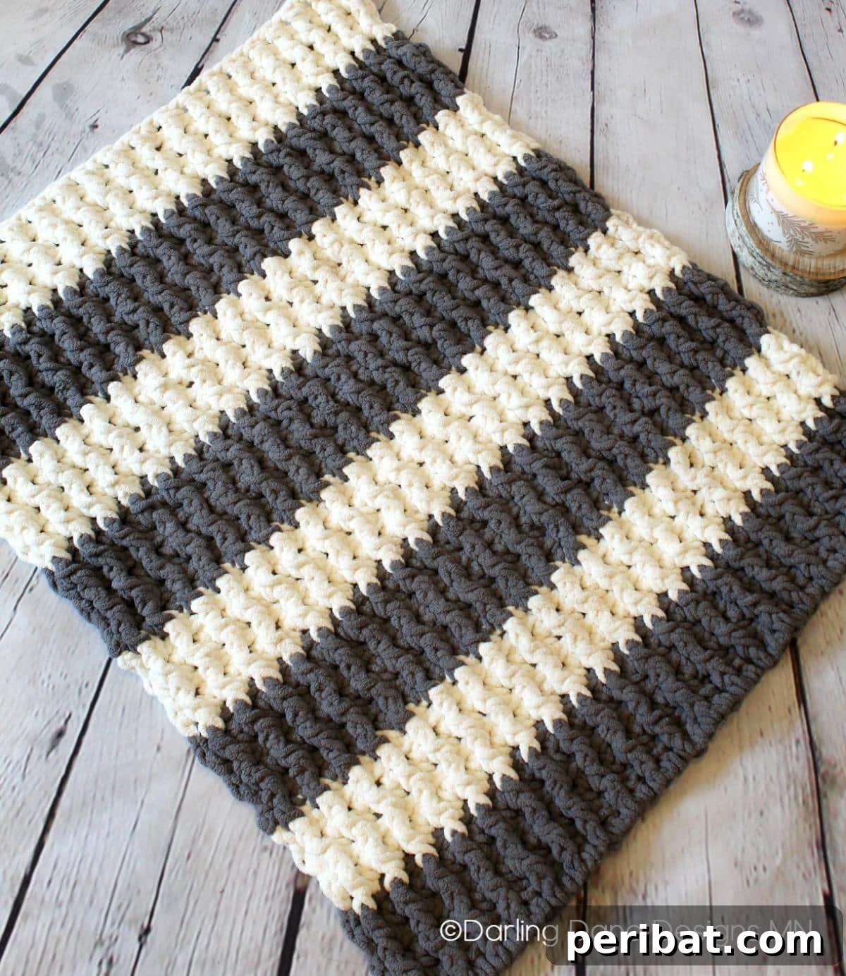 Creative Coziness: 38 Crochet Rug Ideas 8 Plush Ribbed Bath Mat