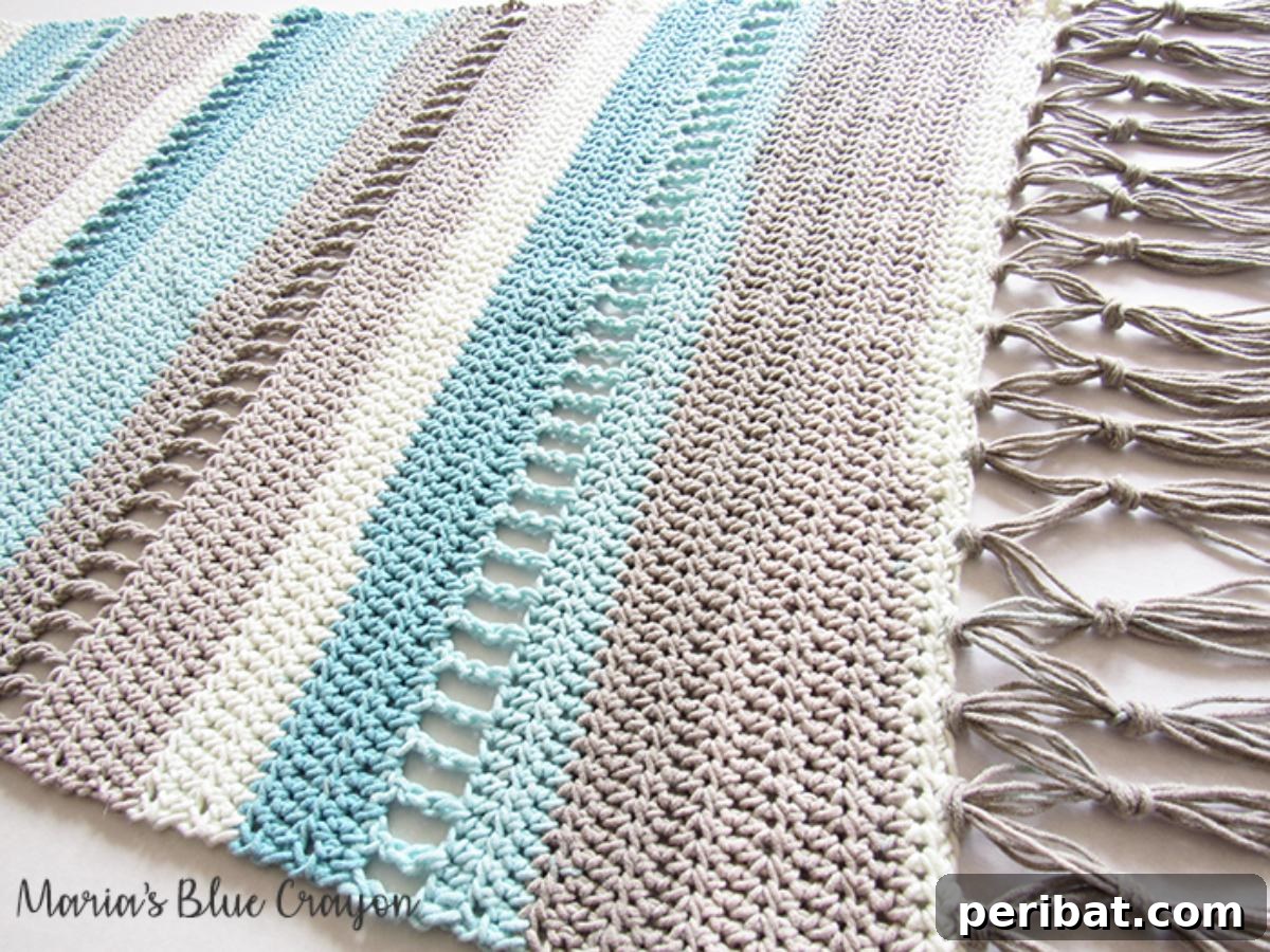 Creative Coziness: 38 Crochet Rug Ideas 10 Coastal Indoor Rug With Caron Cotton Cakes