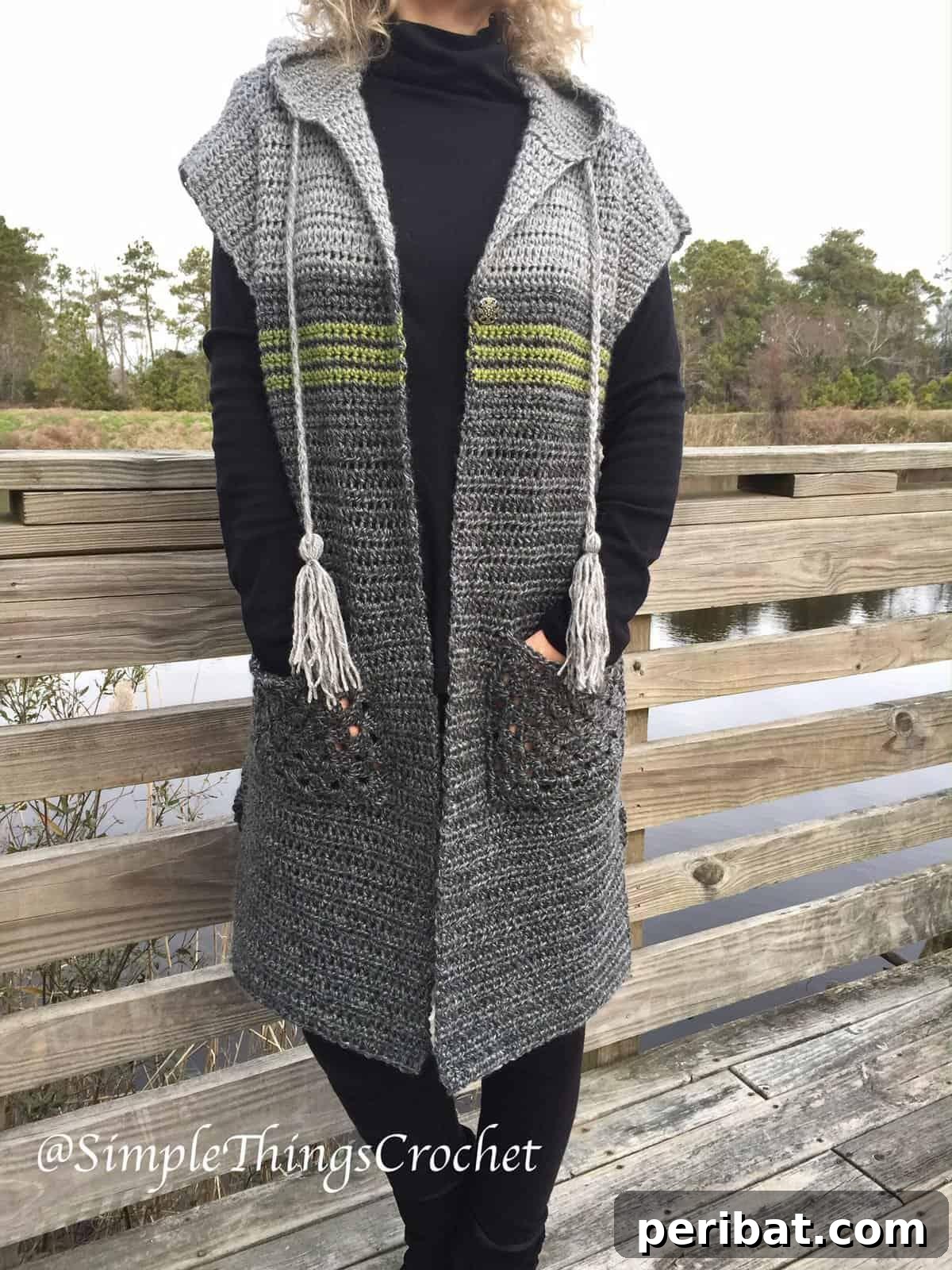 40 Chic Crochet Vest Designs 33 Town & Country Tunic Vest - A versatile crochet pattern blending rustic charm with urban sophistication, ideal for layering.
