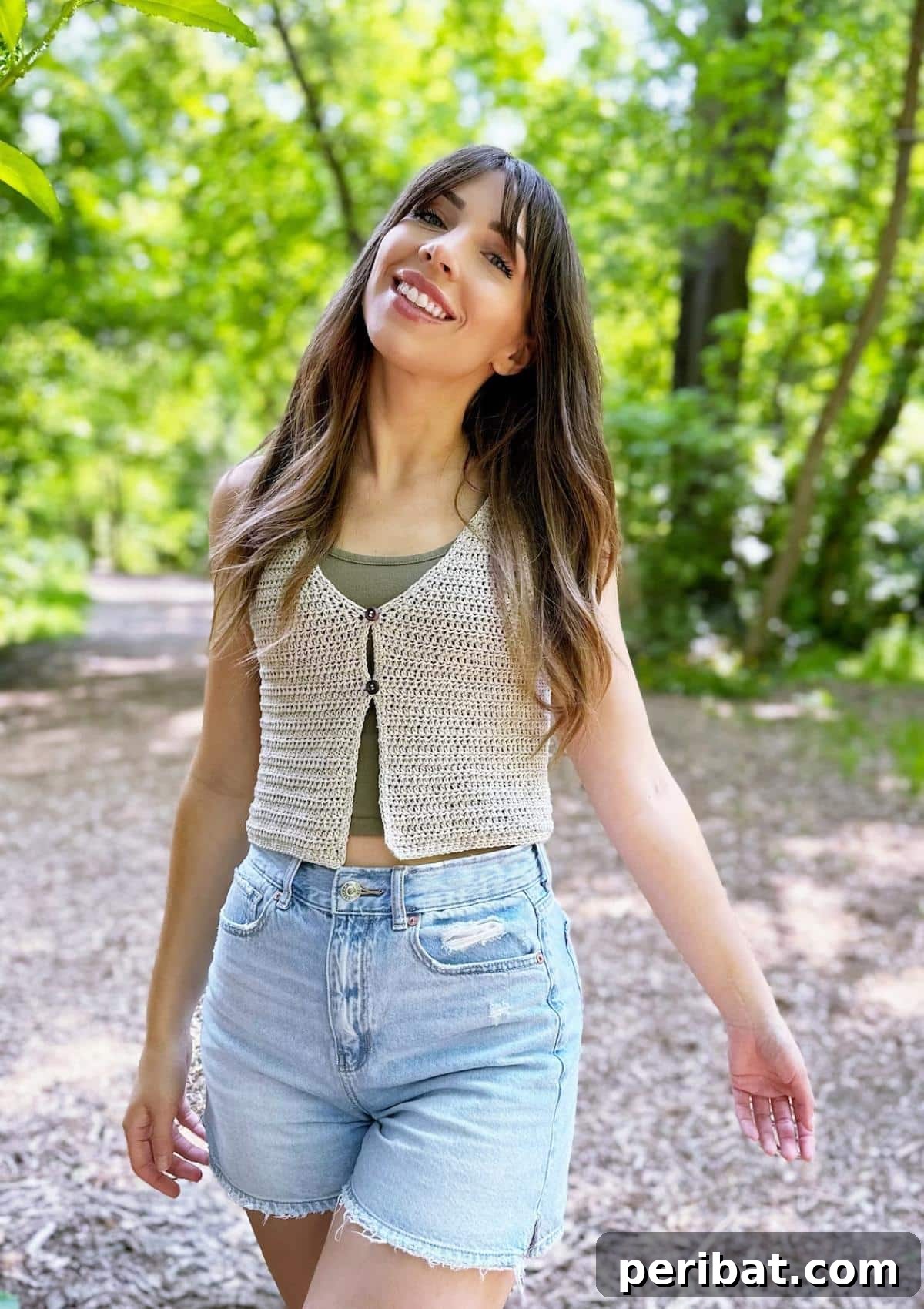 40 Chic Crochet Vest Designs 7 Sunnyside Crochet Vest - A breezy, openwork vest pattern perfect for warm weather and experienced crocheters seeking a quick, fun project.