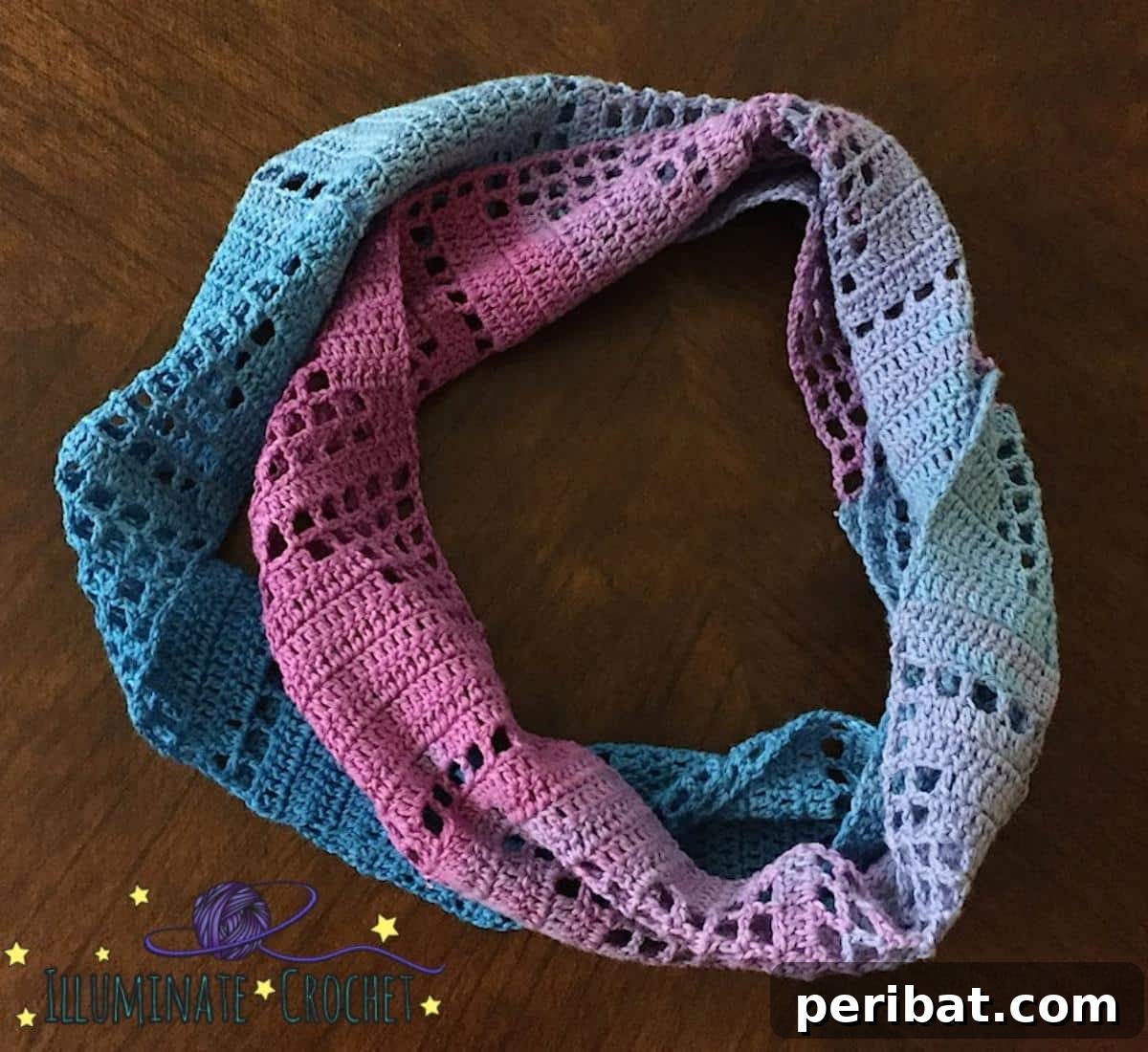 Filet Swatch and Chasing Triangles Scarf