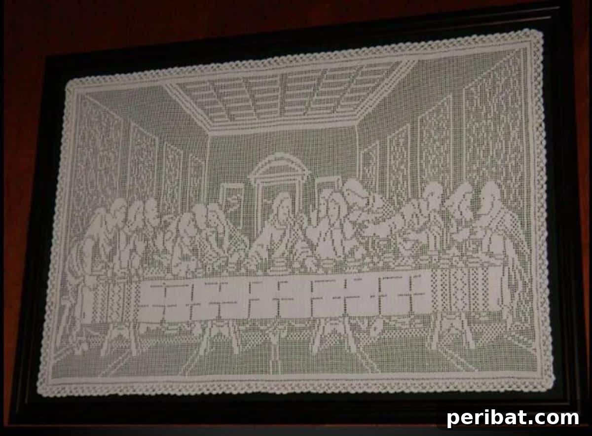 The Last Supper Filet Crochet Pattern