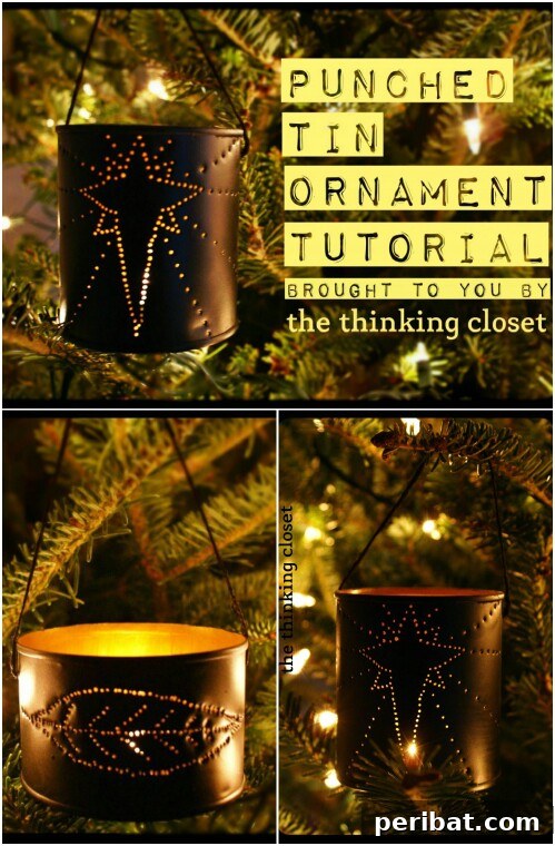 Tin Can Treasures: Transforming Recycled Metal into Stunning Home Decor 11 Christmas tree ornaments made from punched tin cans