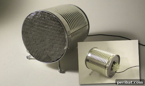 Tin Can Treasures: Transforming Recycled Metal into Stunning Home Decor 35 Real working speakers constructed from old tin cans