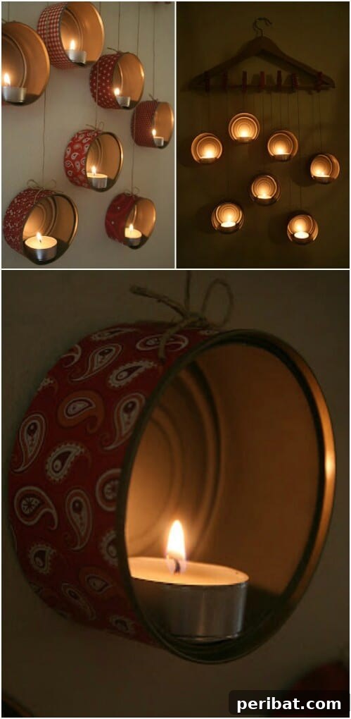 Tin Can Treasures: Transforming Recycled Metal into Stunning Home Decor 10 Beautiful tin can lamps with intricate patterns casting ambient light