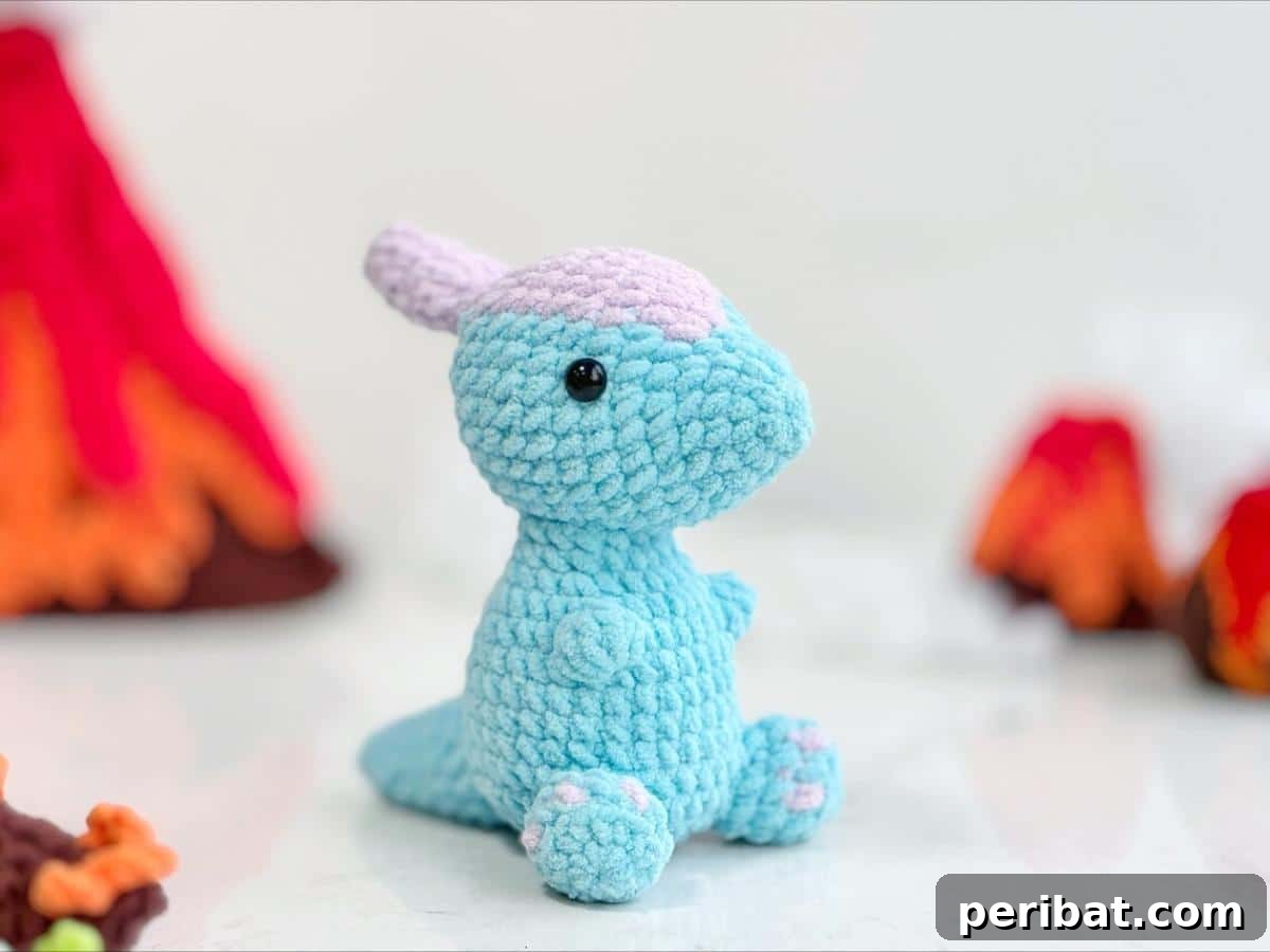 38 Adorable Crochet Keychain Patterns 40 Combo Dinosaur No Sew Crochet Keychain, featuring different dinosaurs.