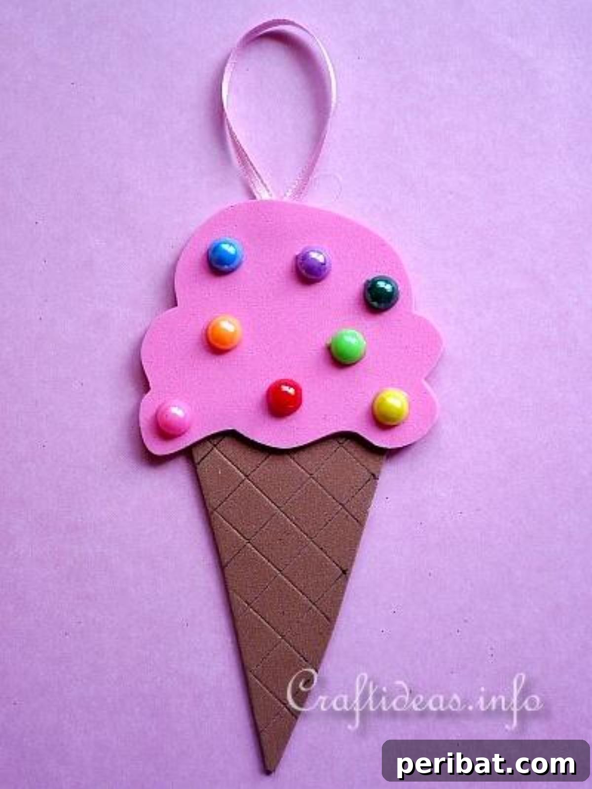 22 Creative Ice Cream Cone Projects for Summer Fun 13 A collection of fun foam ice cream cones, crafted from colorful craft foam sheets, showcasing various textures and layered 'scoops' for a playful, durable creation.