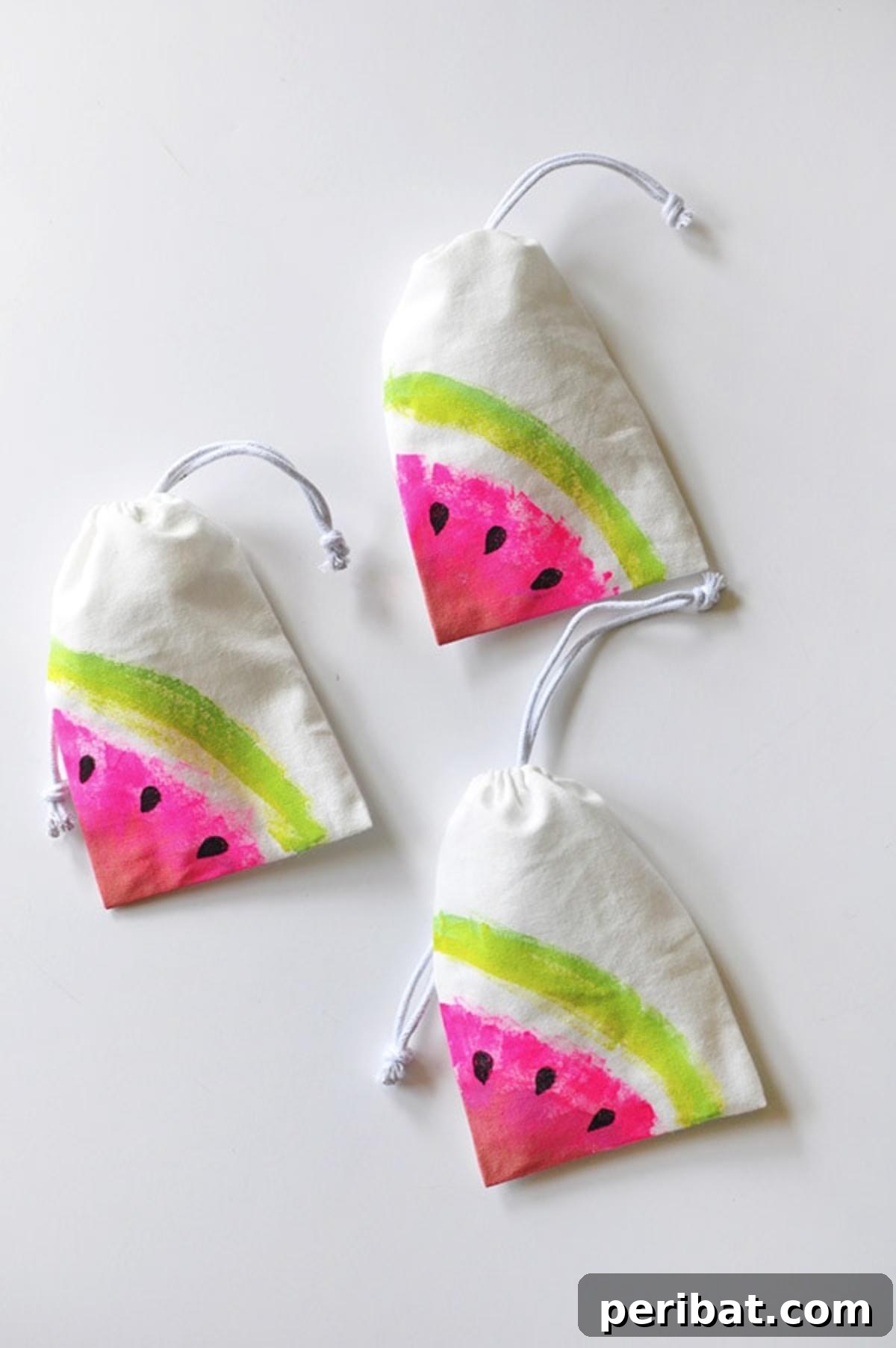 39 Juicy Watermelon Craft Ideas 29 Charming mini watermelon bags, perfect for party favors, small gifts, or holding tiny treasures.