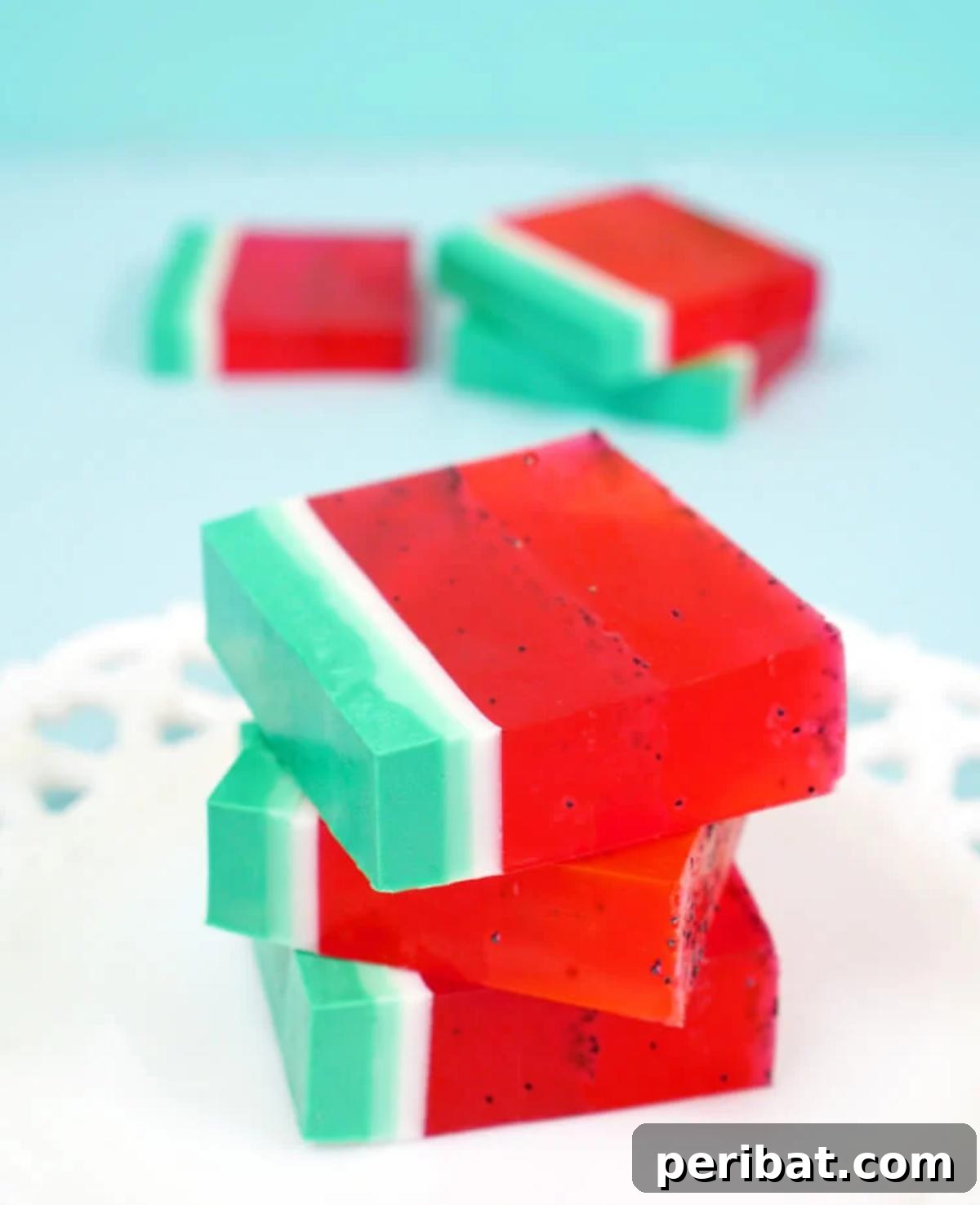 39 Juicy Watermelon Craft Ideas 31 Quick and easy 15-minute DIY watermelon soap, featuring layers of color and a fresh scent.