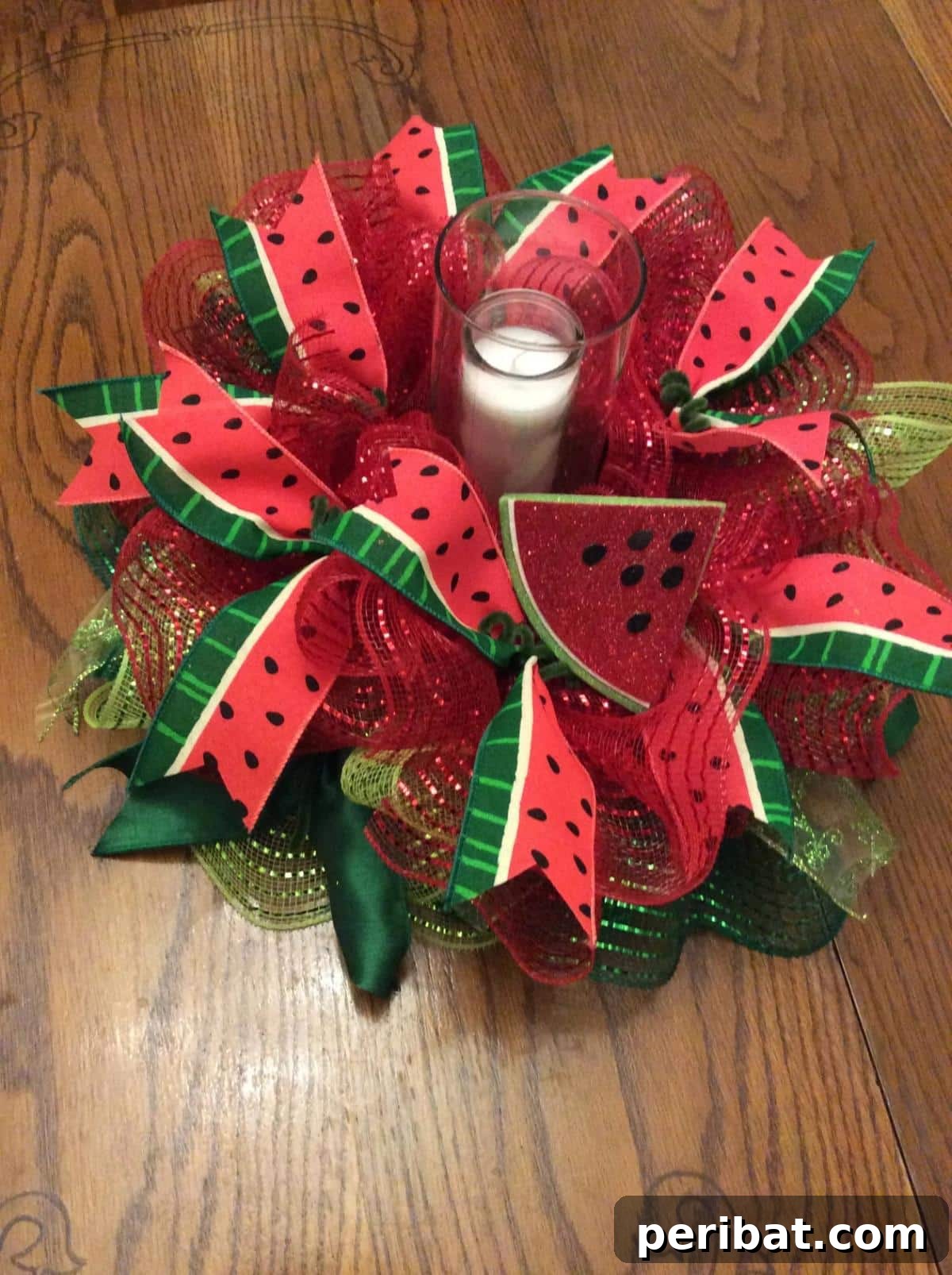 39 Juicy Watermelon Craft Ideas 37 Elegant watermelon candle holder, beautifully designed to enhance summer evening ambiance.