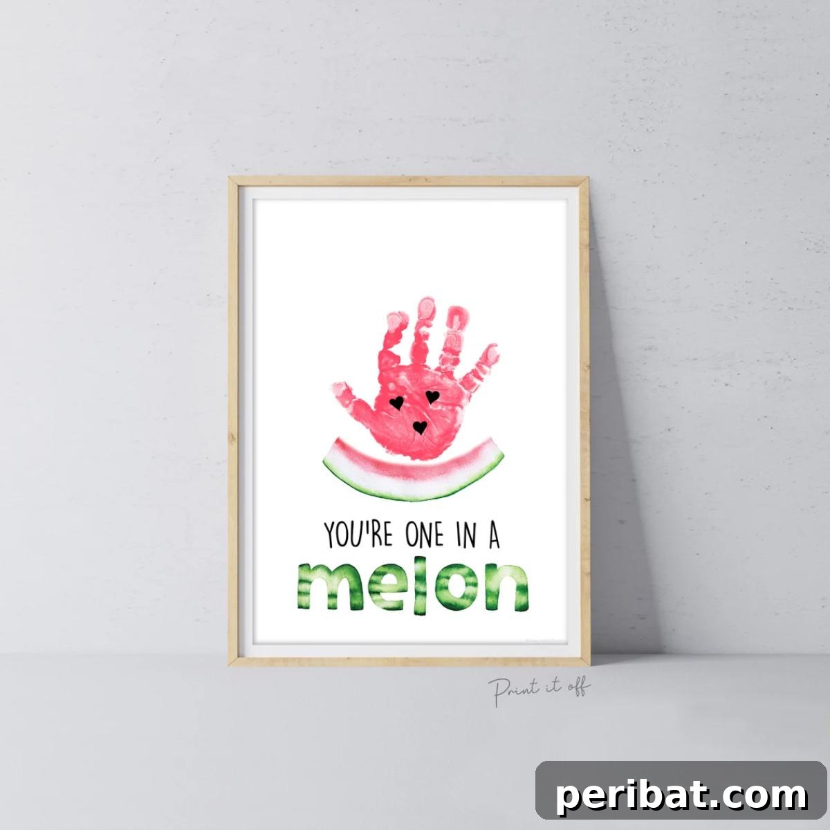 39 Juicy Watermelon Craft Ideas 40 Sweet 'You're One in a Melon' craft project, combining crafting fun with a heartfelt message.