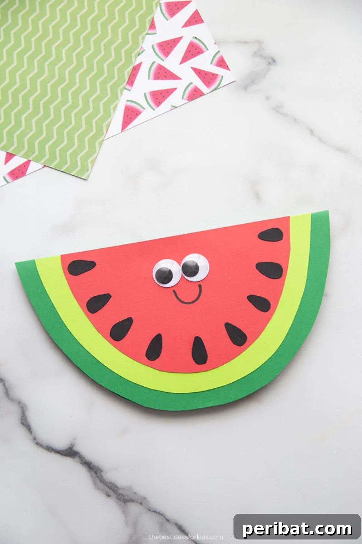 39 Juicy Watermelon Craft Ideas 6 Easy and fun paper watermelon craft, perfect for kids and summer decorations.