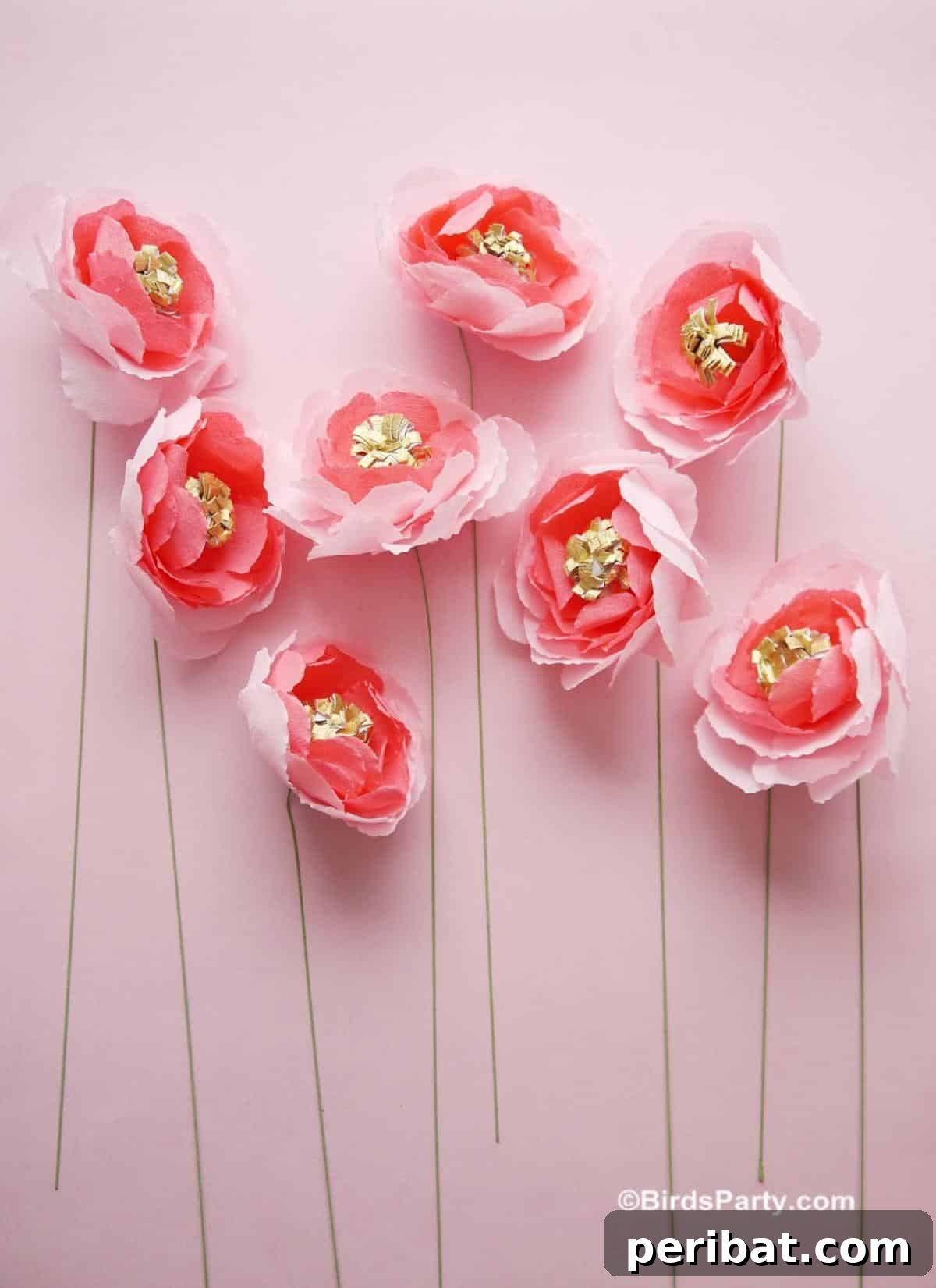 Master the Art of Crepe Paper Flowers: 25 DIY Projects 13 Beautiful and effortless DIY Crepe Paper Flowers Bouquet, perfect for any occasion.