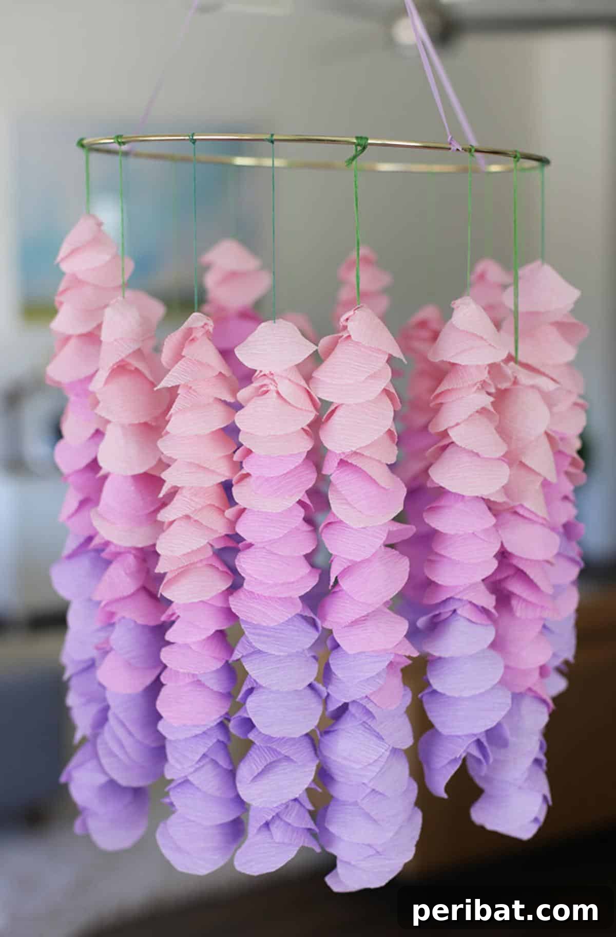 Master the Art of Crepe Paper Flowers: 25 DIY Projects 15 Learn How To Make Crepe Paper Wisteria, replicating its mesmerizing beauty at home.