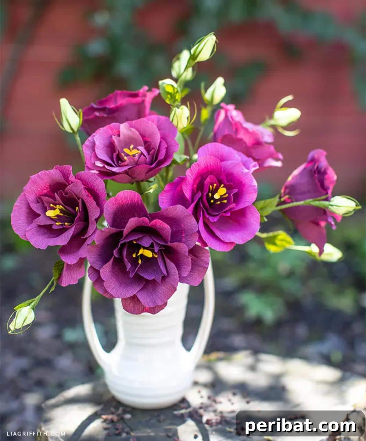 Master the Art of Crepe Paper Flowers: 25 DIY Projects 18 Elegant Crepe Paper Lisianthus Flowers, the birth flower for Sagittarius.