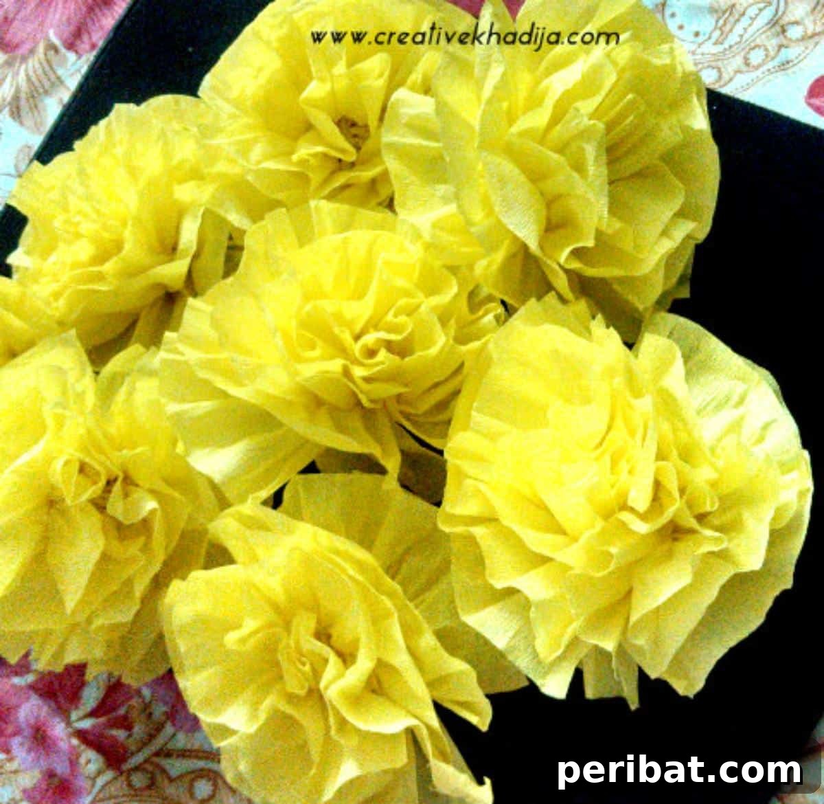 Master the Art of Crepe Paper Flowers: 25 DIY Projects 19 Vibrant Colorful Crepe Paper Flowers, easy to make for eye-catching decoration.