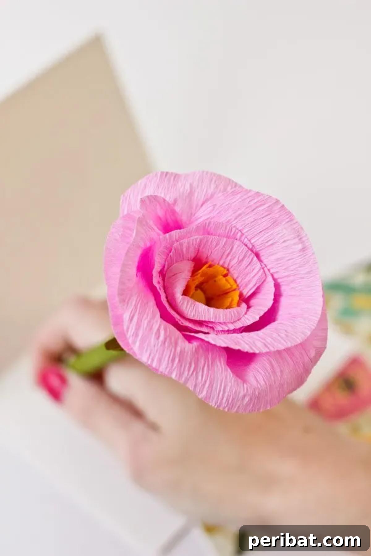 Master the Art of Crepe Paper Flowers: 25 DIY Projects 22 Charming DIY Paper Flower Pencils, transforming ordinary stationery into beautiful blooms.