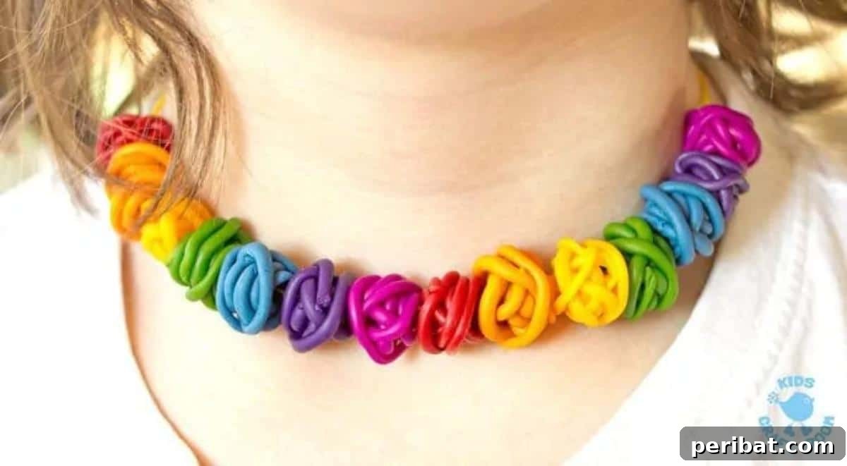 40 Brilliant Rainbow Craft Projects 18 Handmade rainbow tangle beads made from polymer clay, ready for jewelry making
