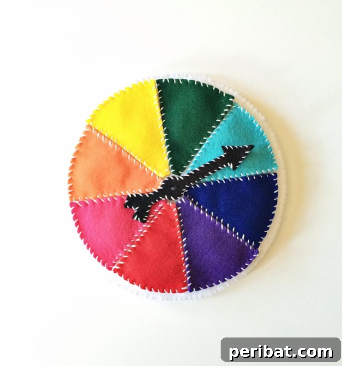 40 Brilliant Rainbow Craft Projects 24 A DIY felt color wheel with interchangeable felt pieces for teaching kids colors