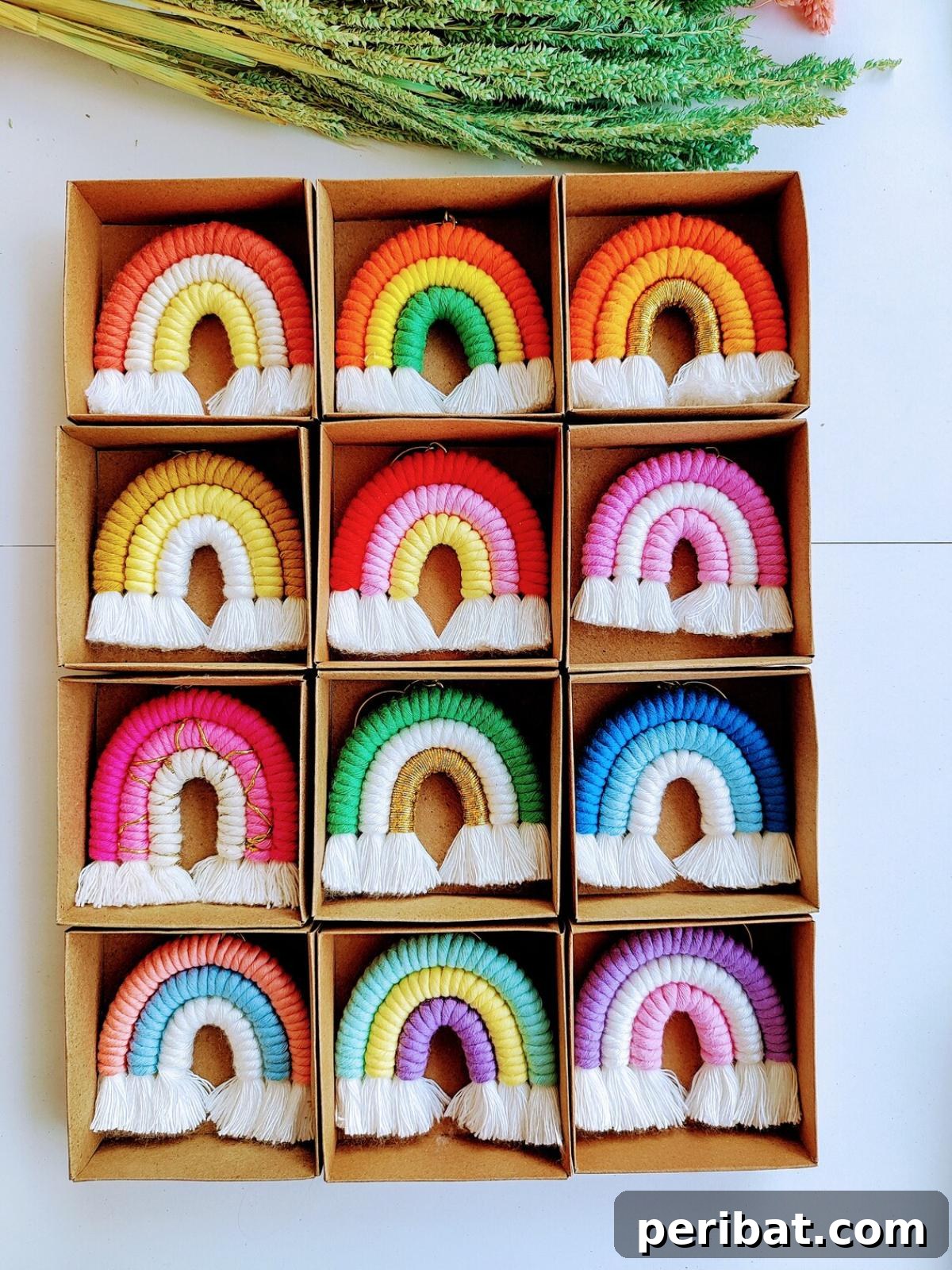 40 Brilliant Rainbow Craft Projects 38 Small jars of colorful rainbow baby shower favors for guests