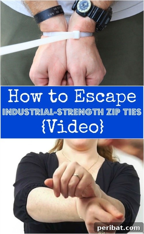 Defeating Industrial-Strength Zip Ties 2 How to Escape Industrial-Strength Zip Ties {Video}