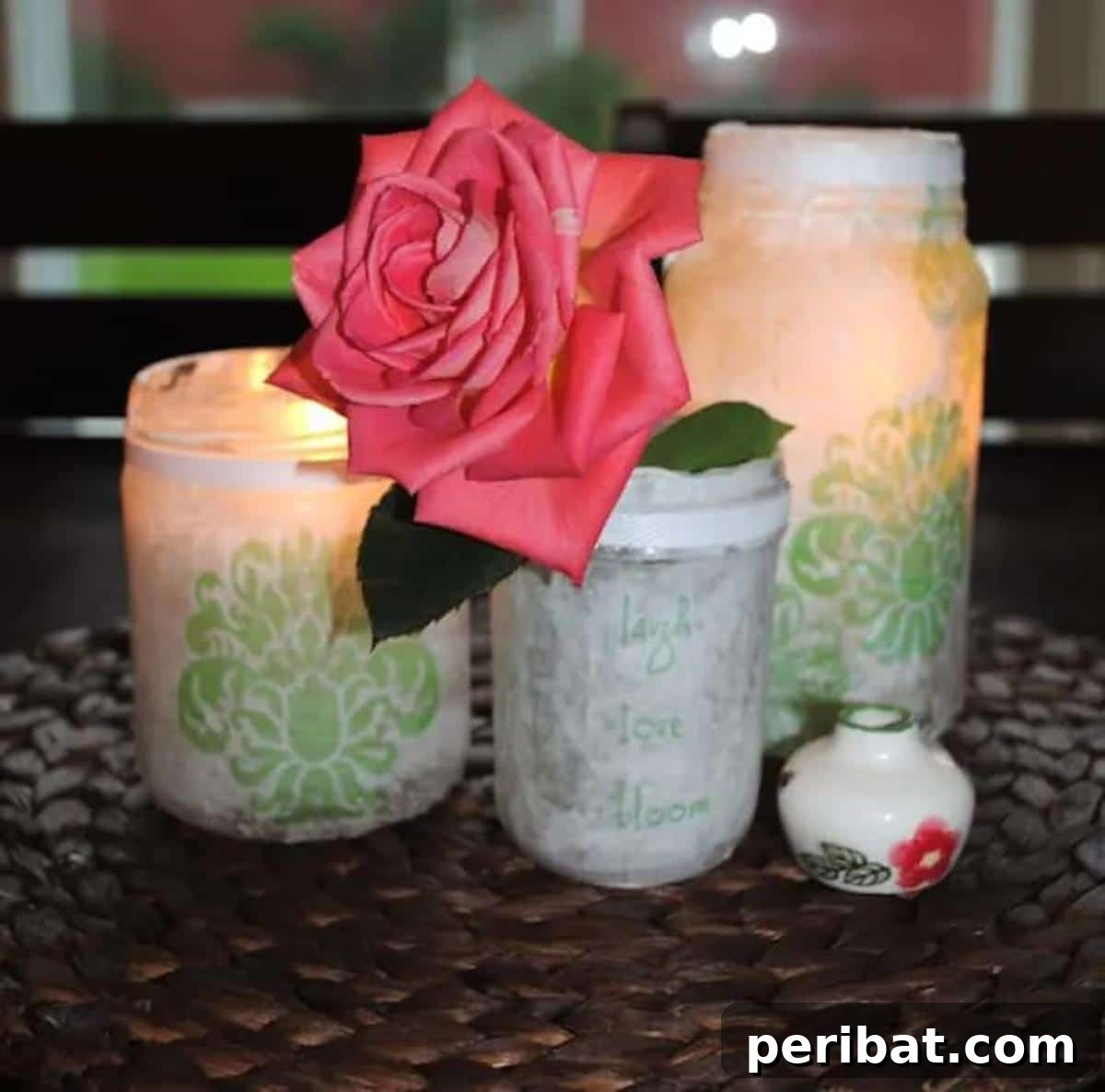 Mason Jar Magic: 20 DIY Tissue Paper Lanterns 16 Sophisticated tissue paper mason jar centerpieces, ideal for event decoration or home accents.